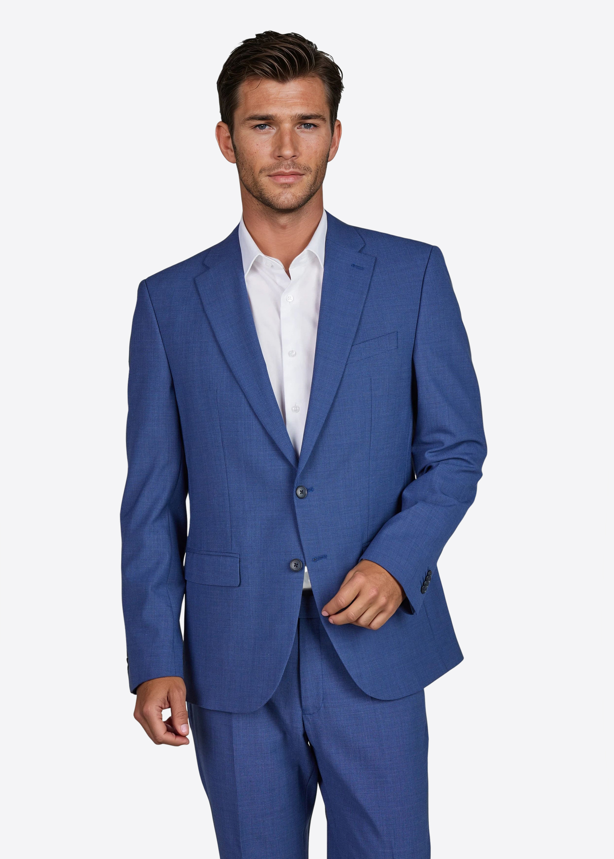 Grant Anzugsakko Regular Fit, Blau Frontansicht