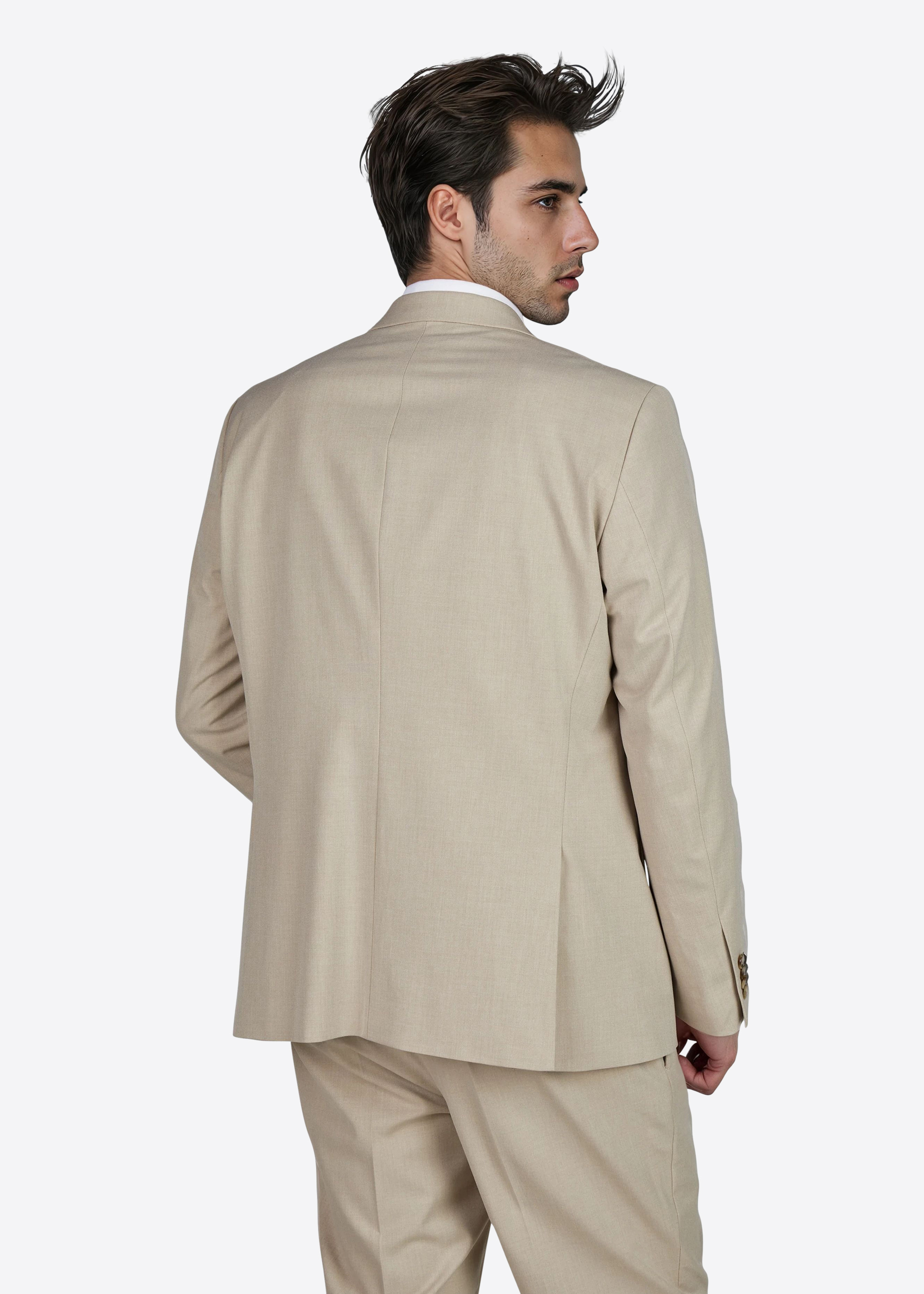 Sakko Gerry im Zweiknopf-Design, Almond Milk Detailansicht 1