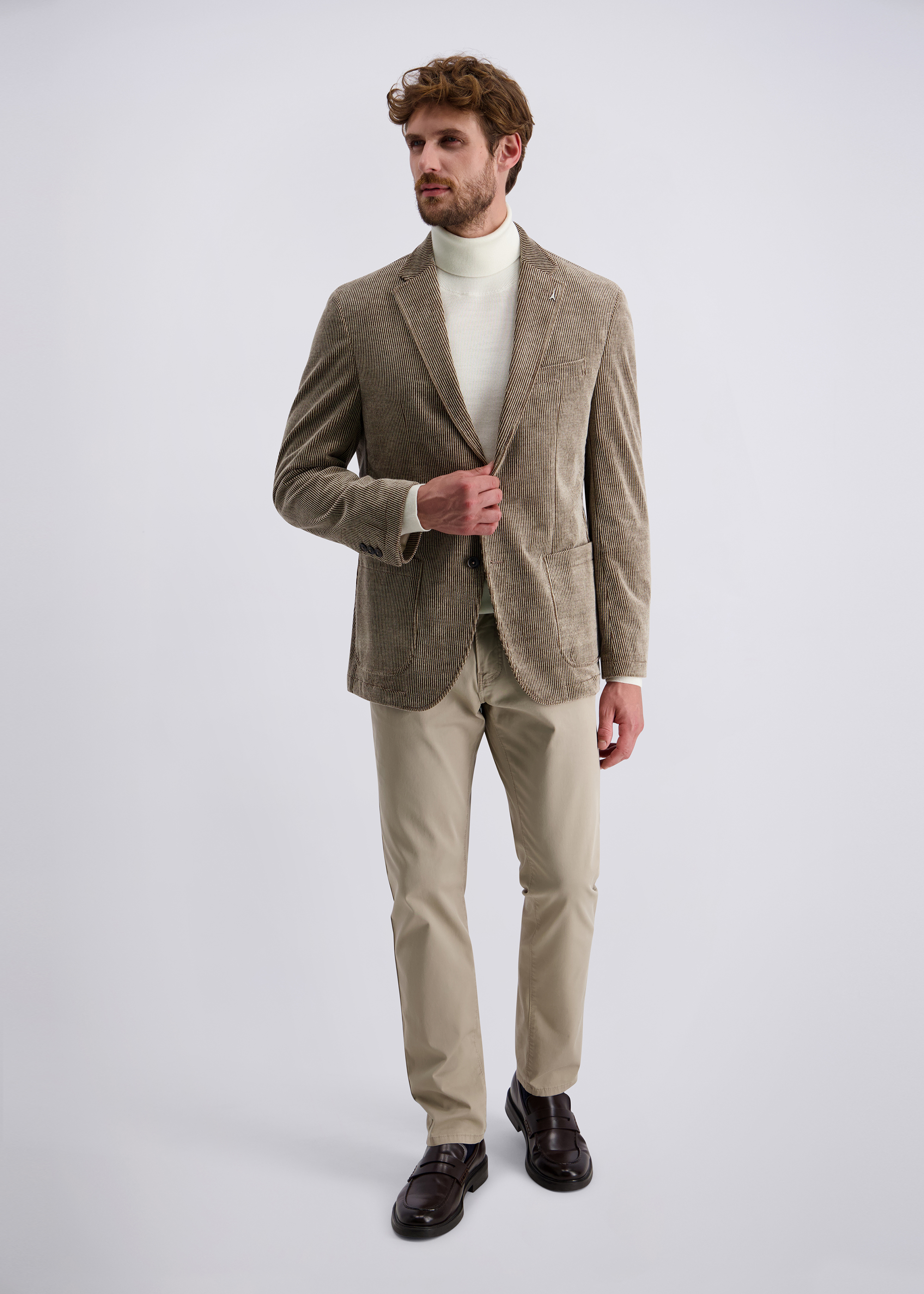 Sakko Mael mit Vollfutter Regular Fit, Mulch Rückansicht