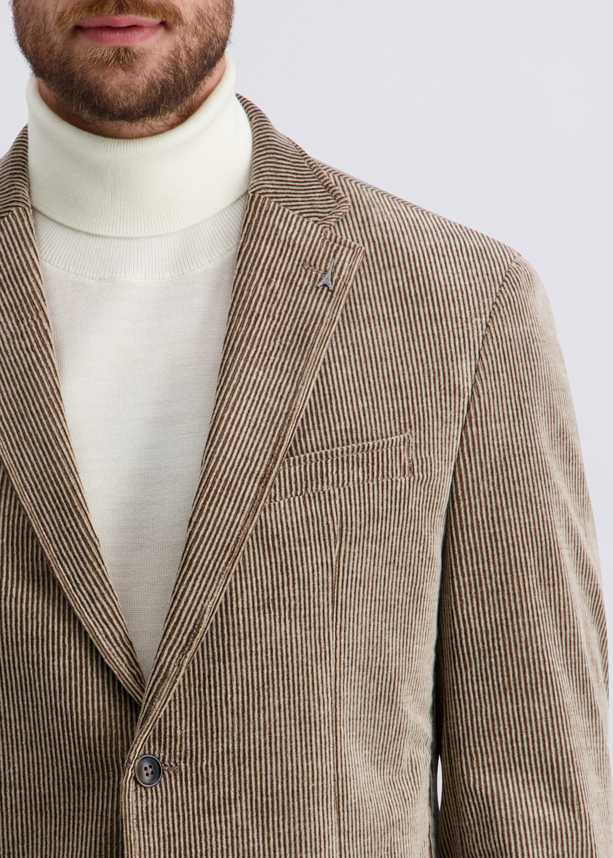 Sakko Mael mit Vollfutter Regular Fit, Mulch Detailansicht 2