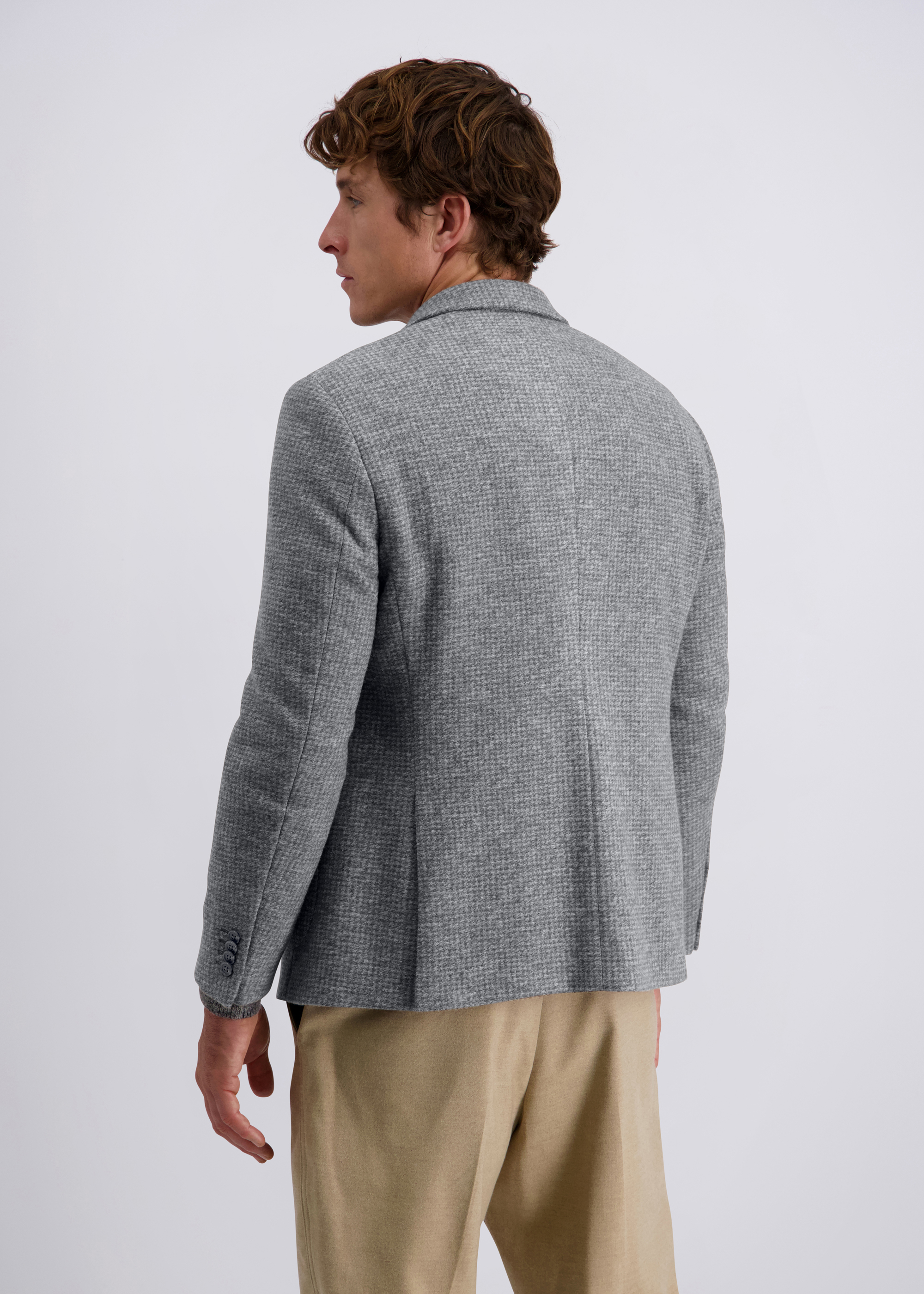 Michel Elegant Lapel Collar Jacket Regular Fit, Sharkgray Detailansicht 1