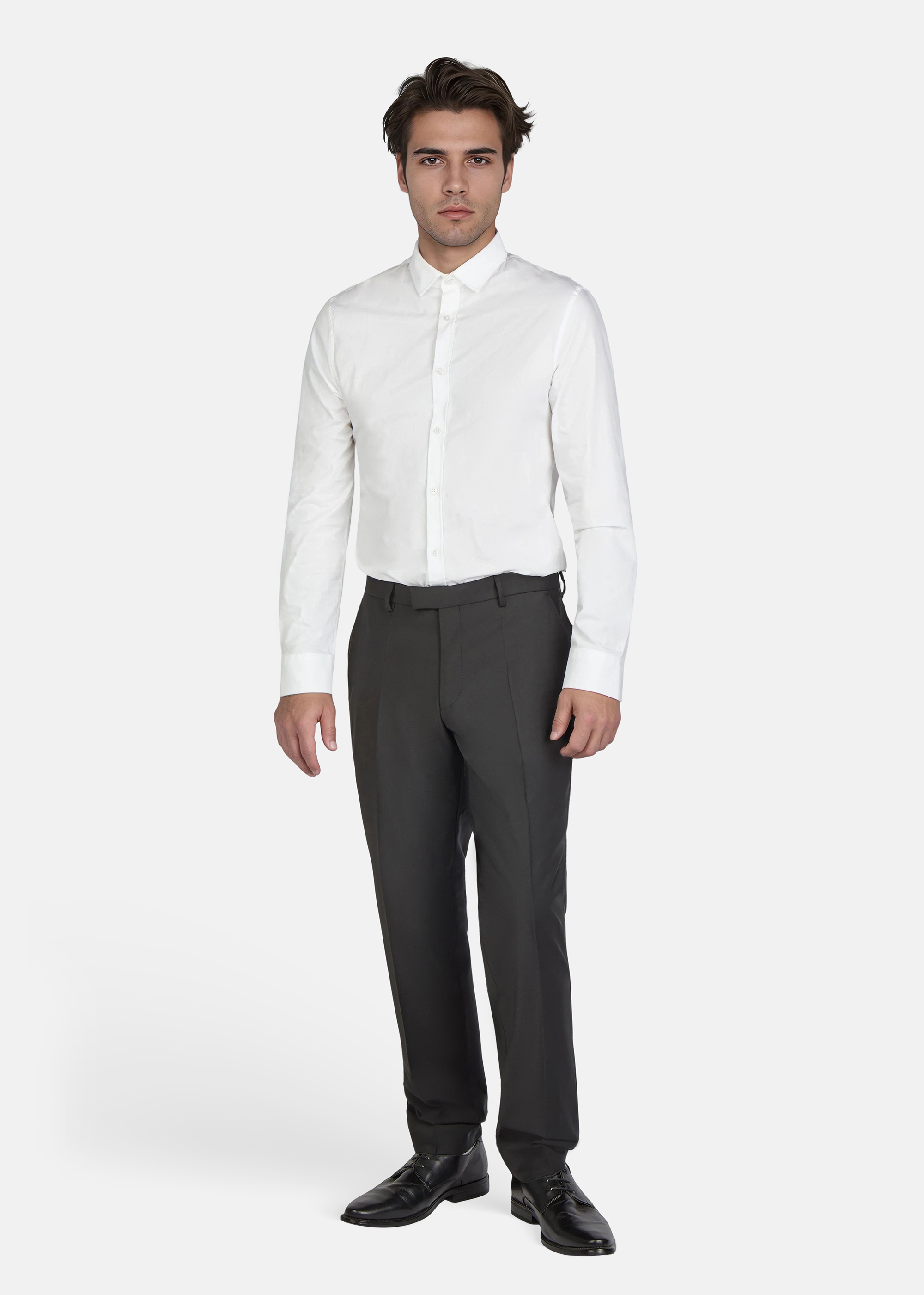 Ryan Klassische Anzughose, Schwarz Rückansicht