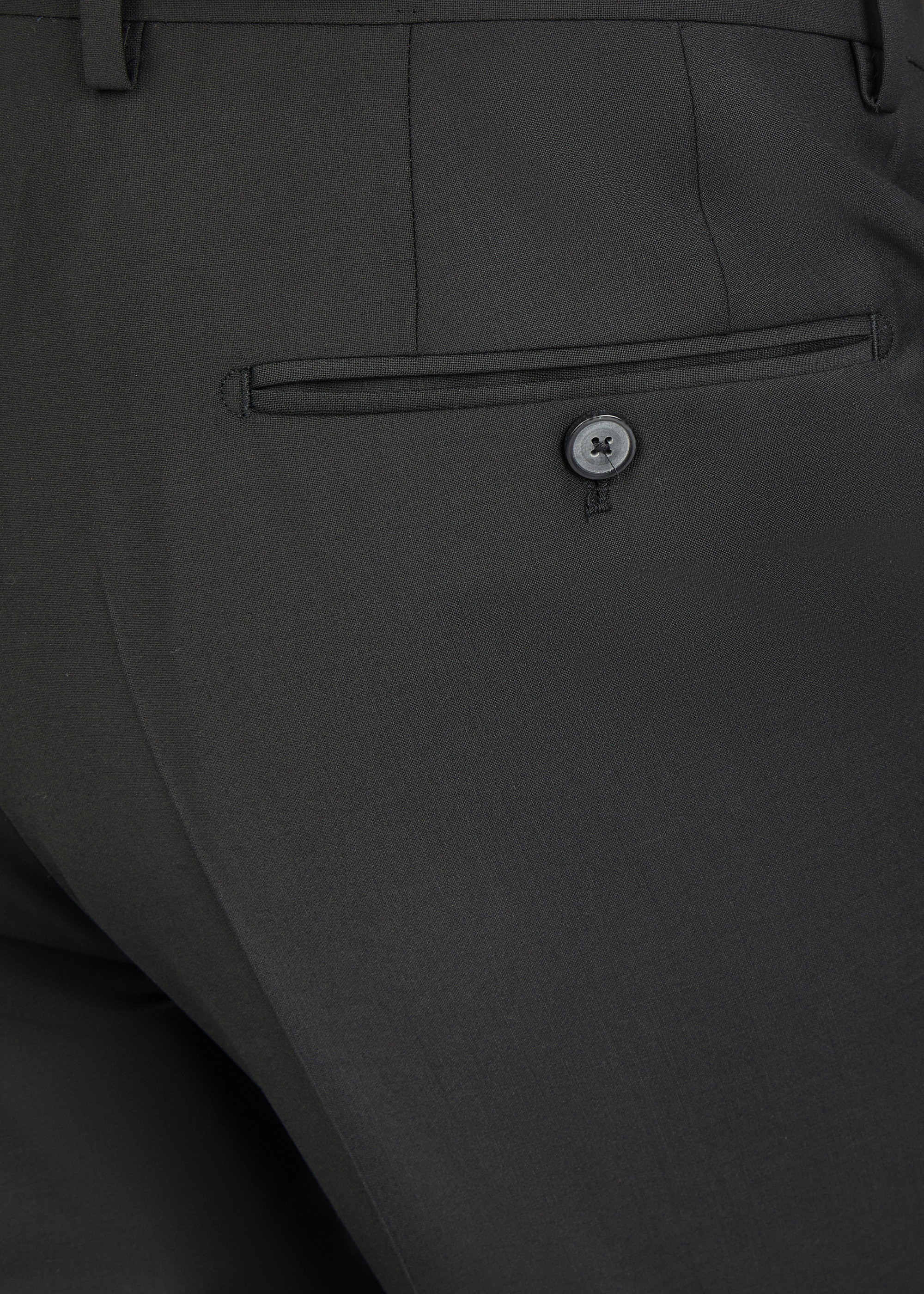 Ryan Klassische Anzughose, Schwarz Detailansicht 2