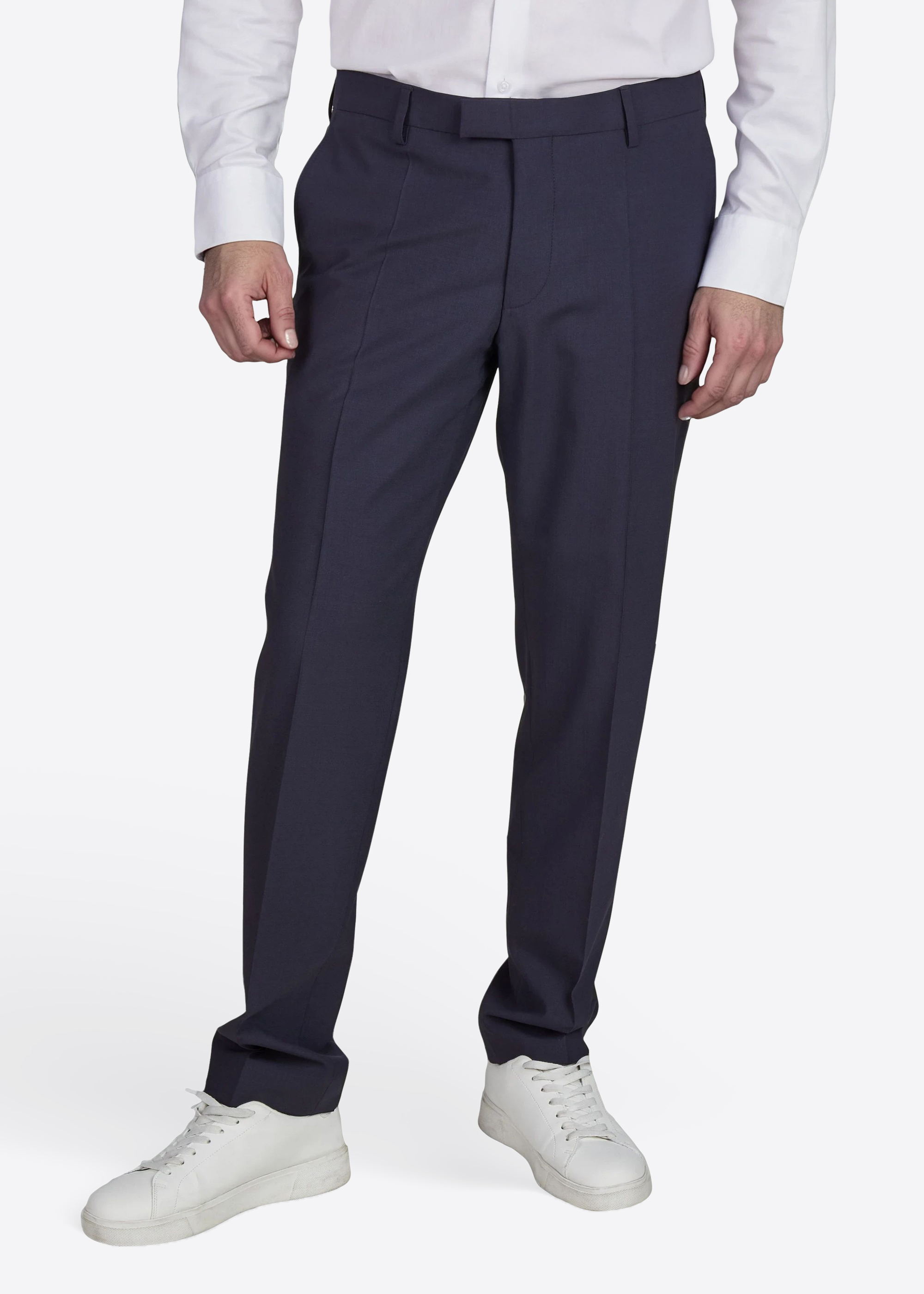 Ryan Anzughose mit Bügelfalte, Marine Frontansicht