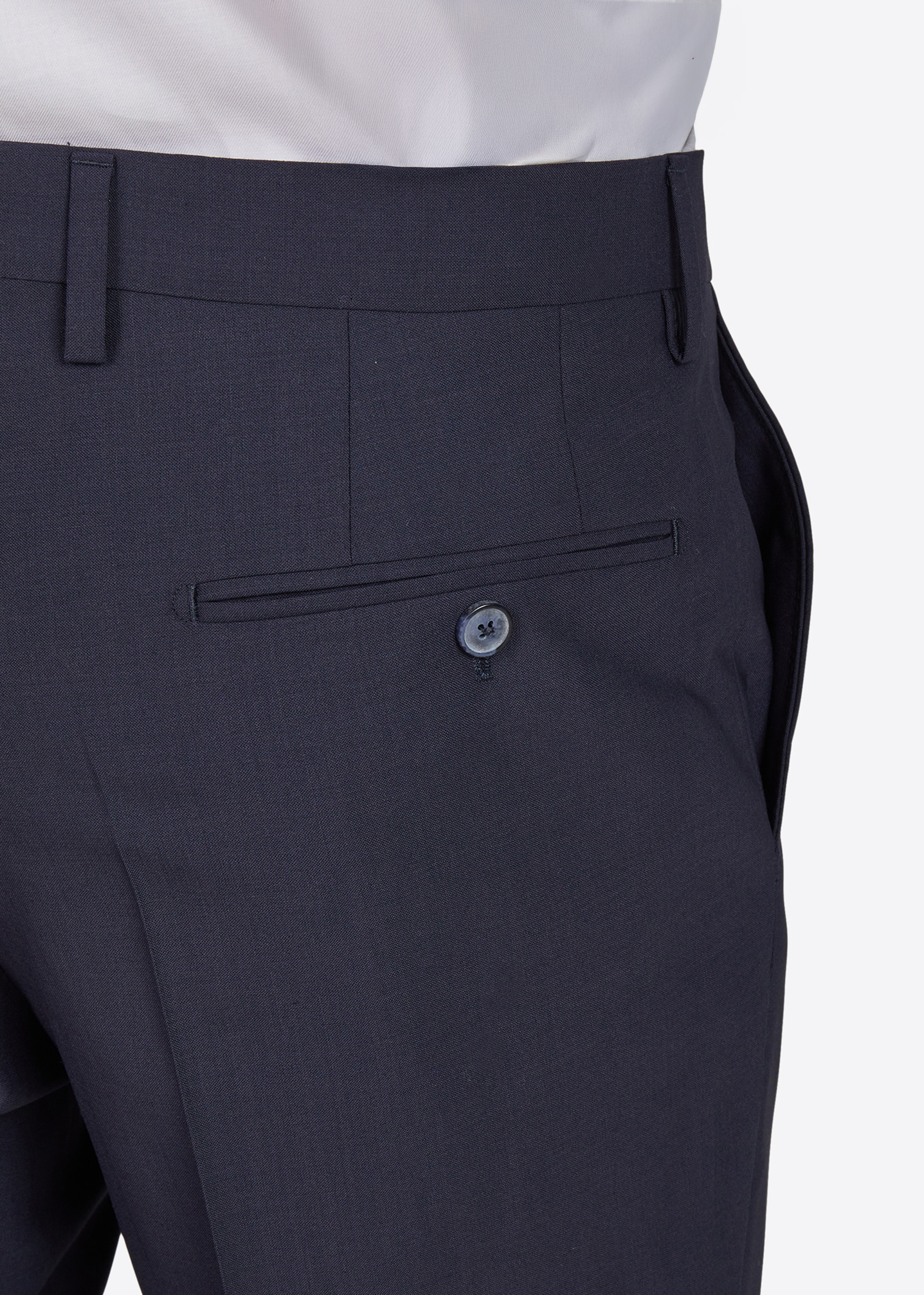 Ryan Anzughose mit Bügelfalte, Marine Detailansicht 2