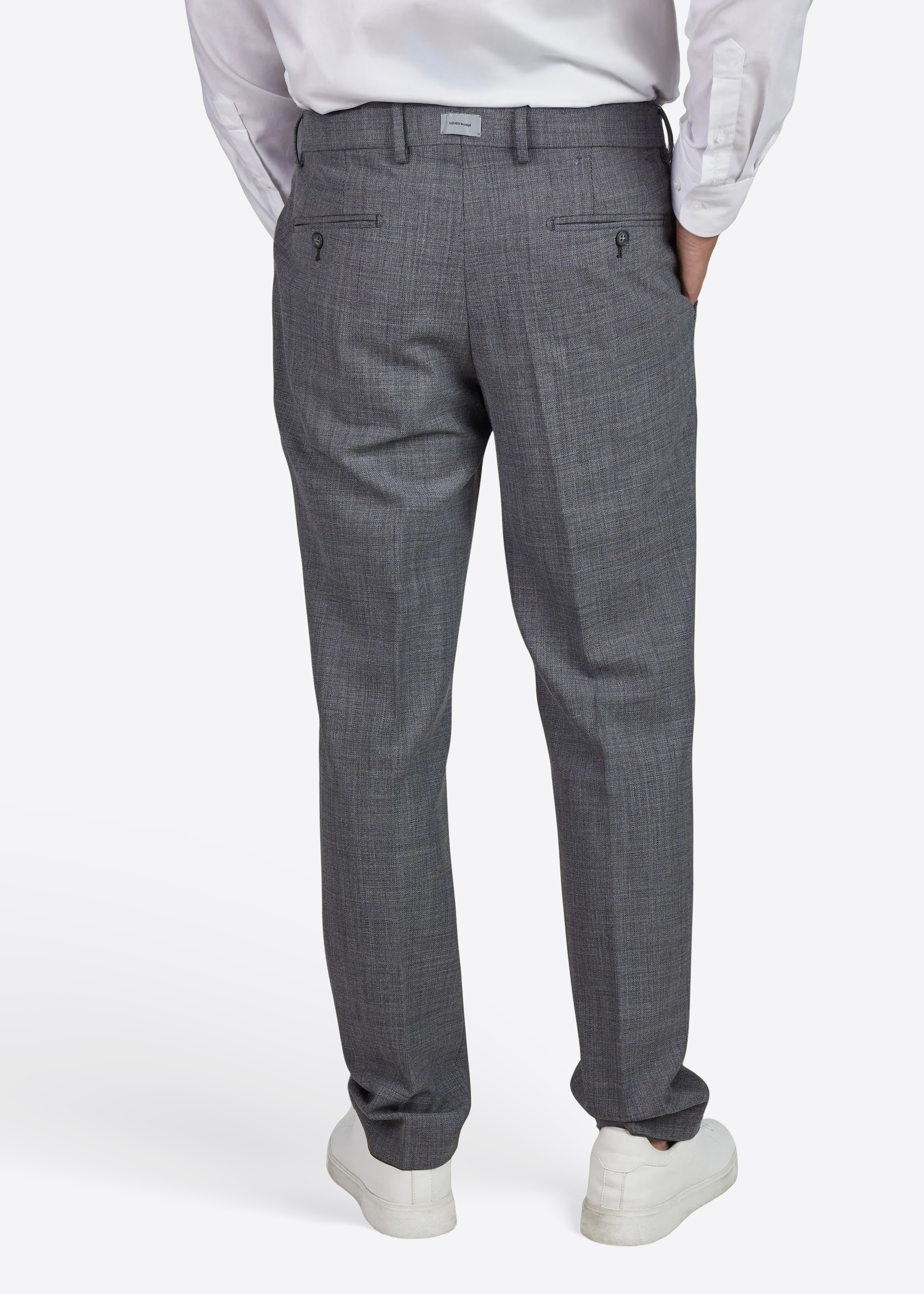 Hose Ryan mit Bügelfalte, Steingrau Detailansicht 1