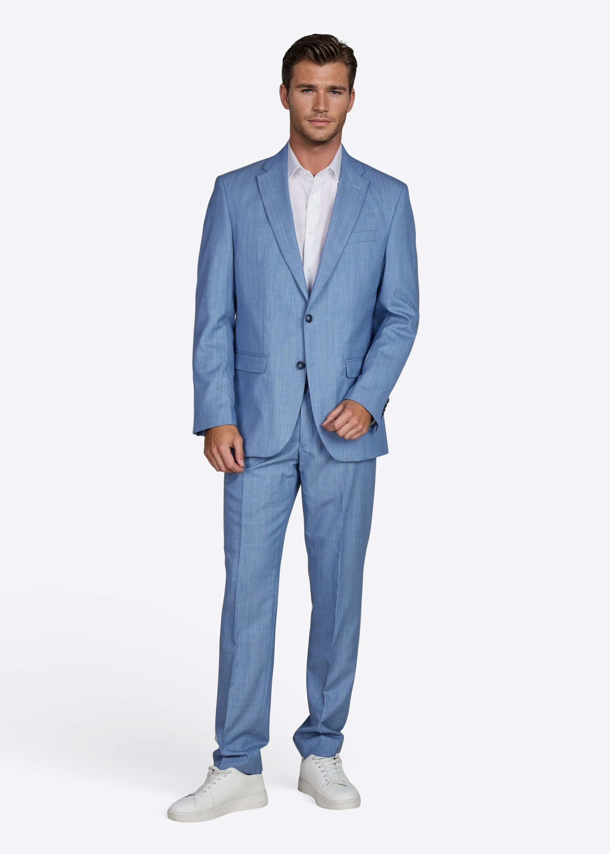 Hose Ryan mit Bügelfalte, Blue bell Rückansicht