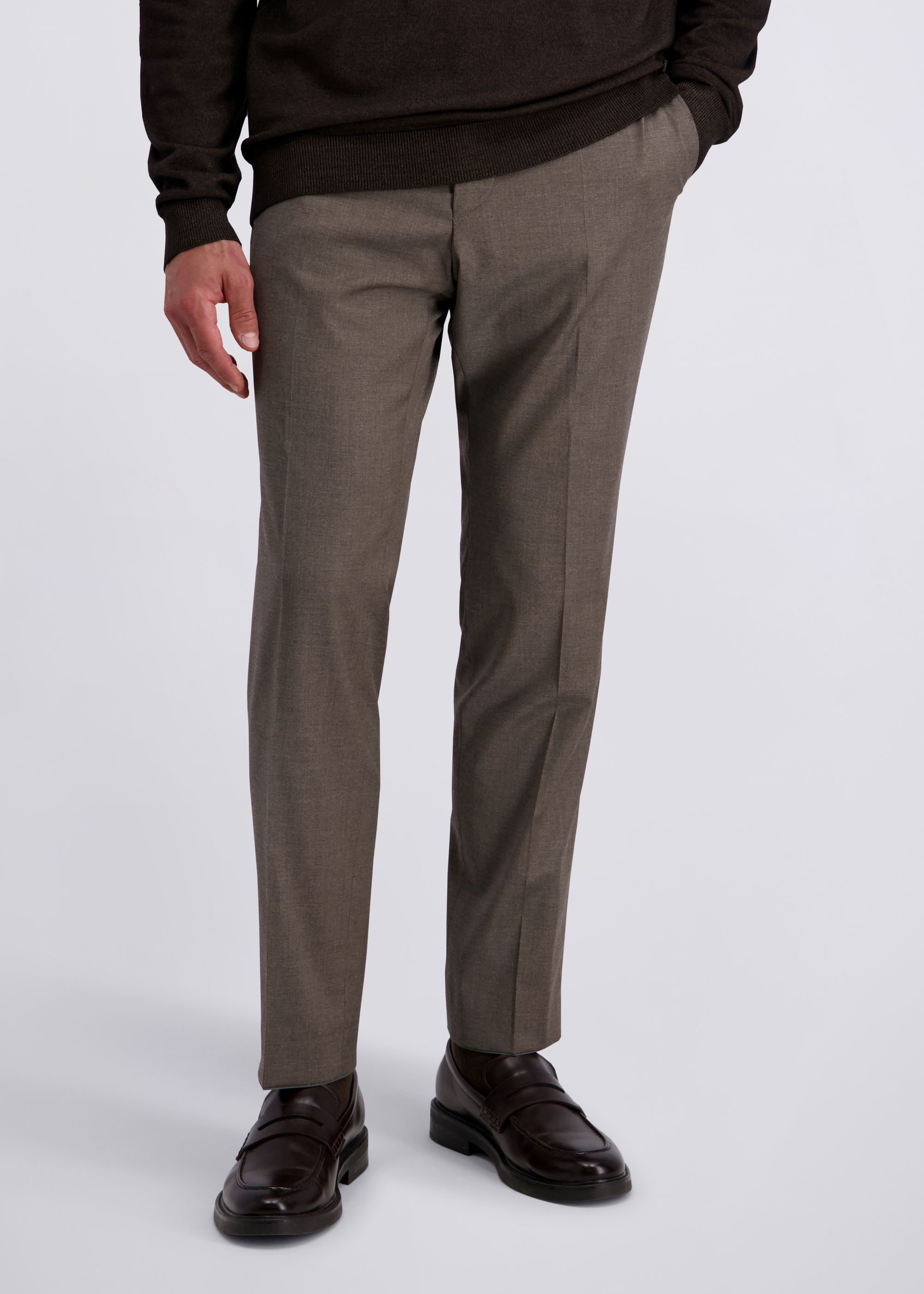 Ryan Elegante Modern-Fit-Hose, Mulch Frontansicht