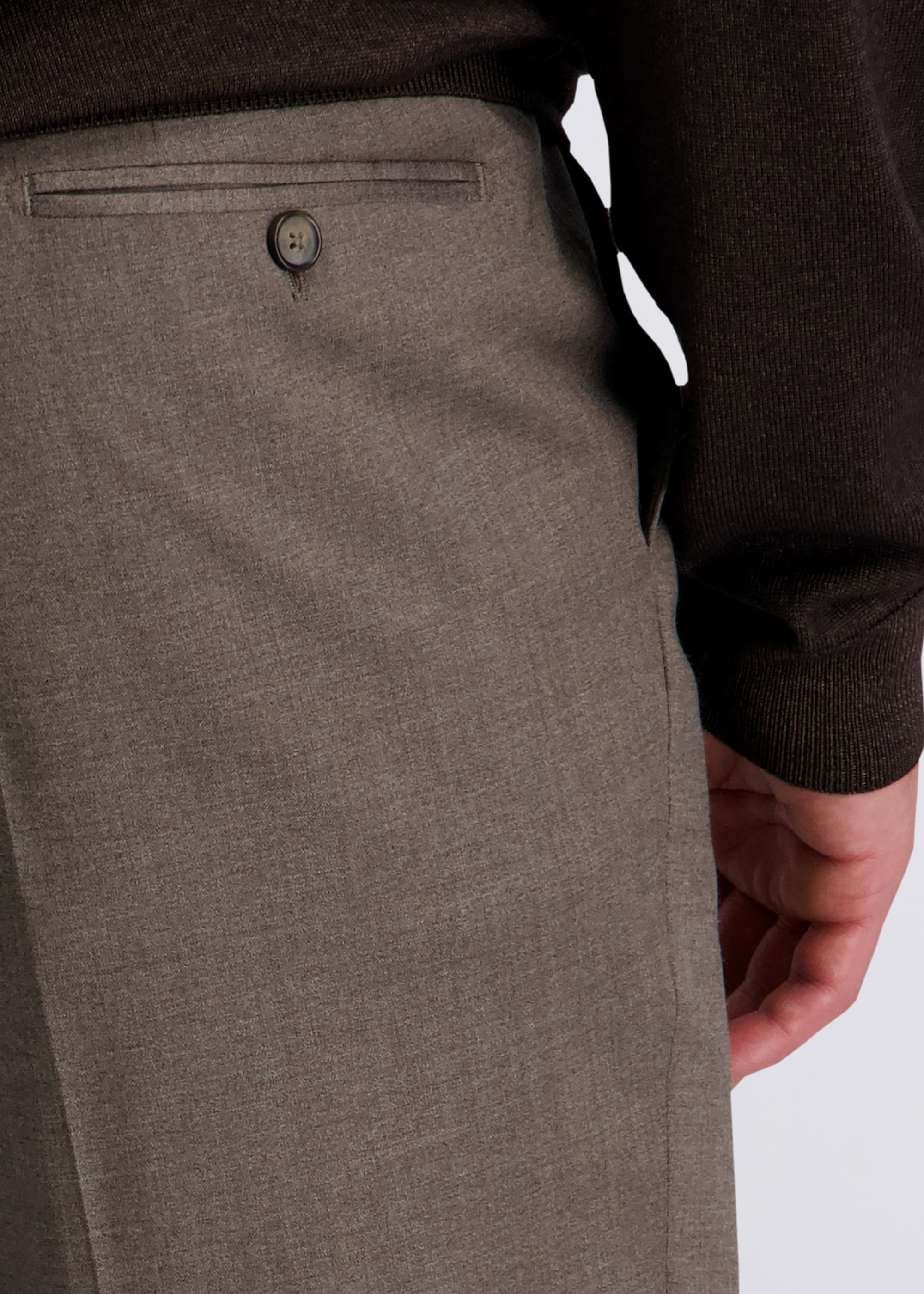 Ryan Elegante Modern-Fit-Hose, Mulch Detailansicht 2