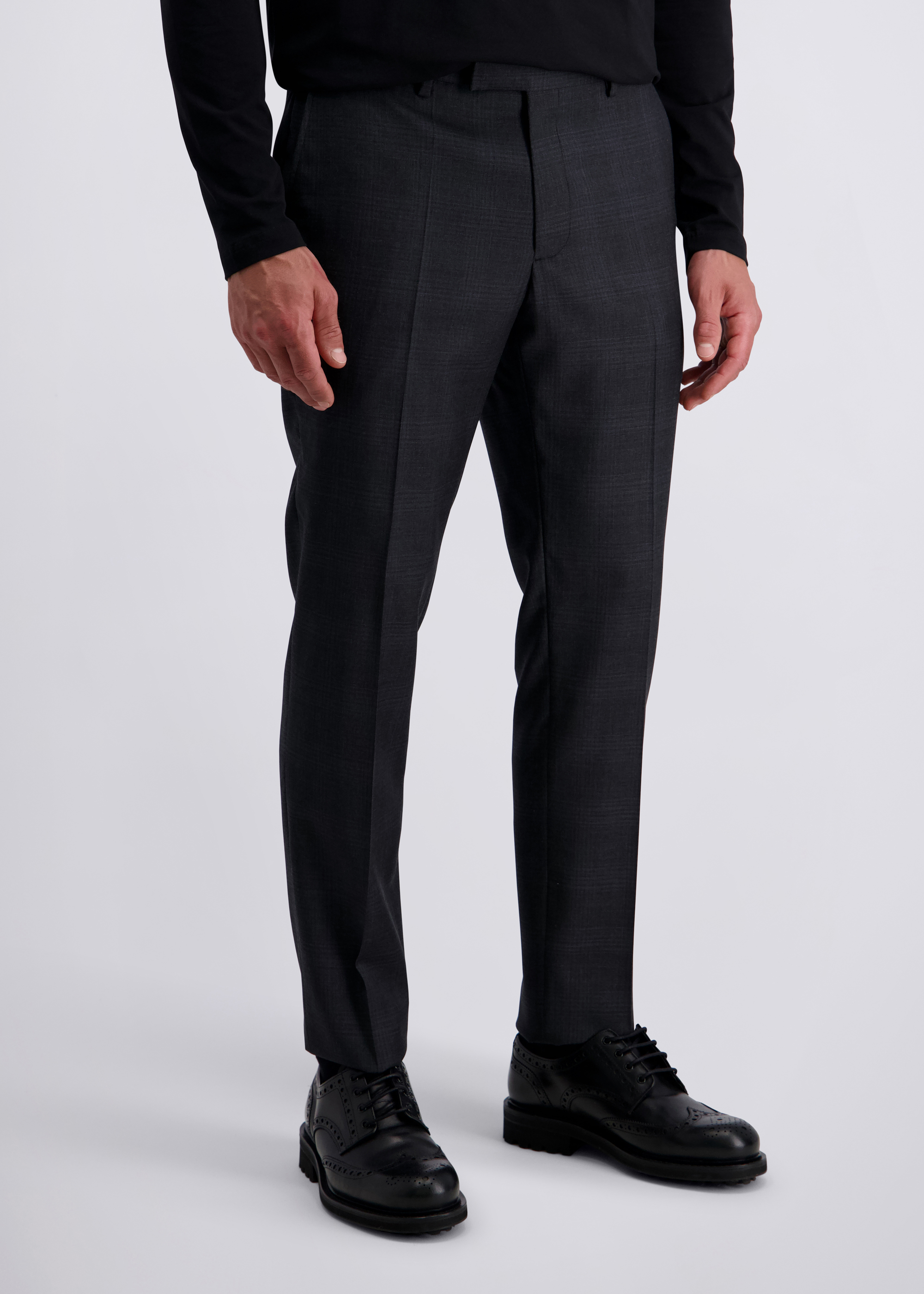 Ryan Elegante Anzughose reiner Schurwolle, Anthra Frontansicht