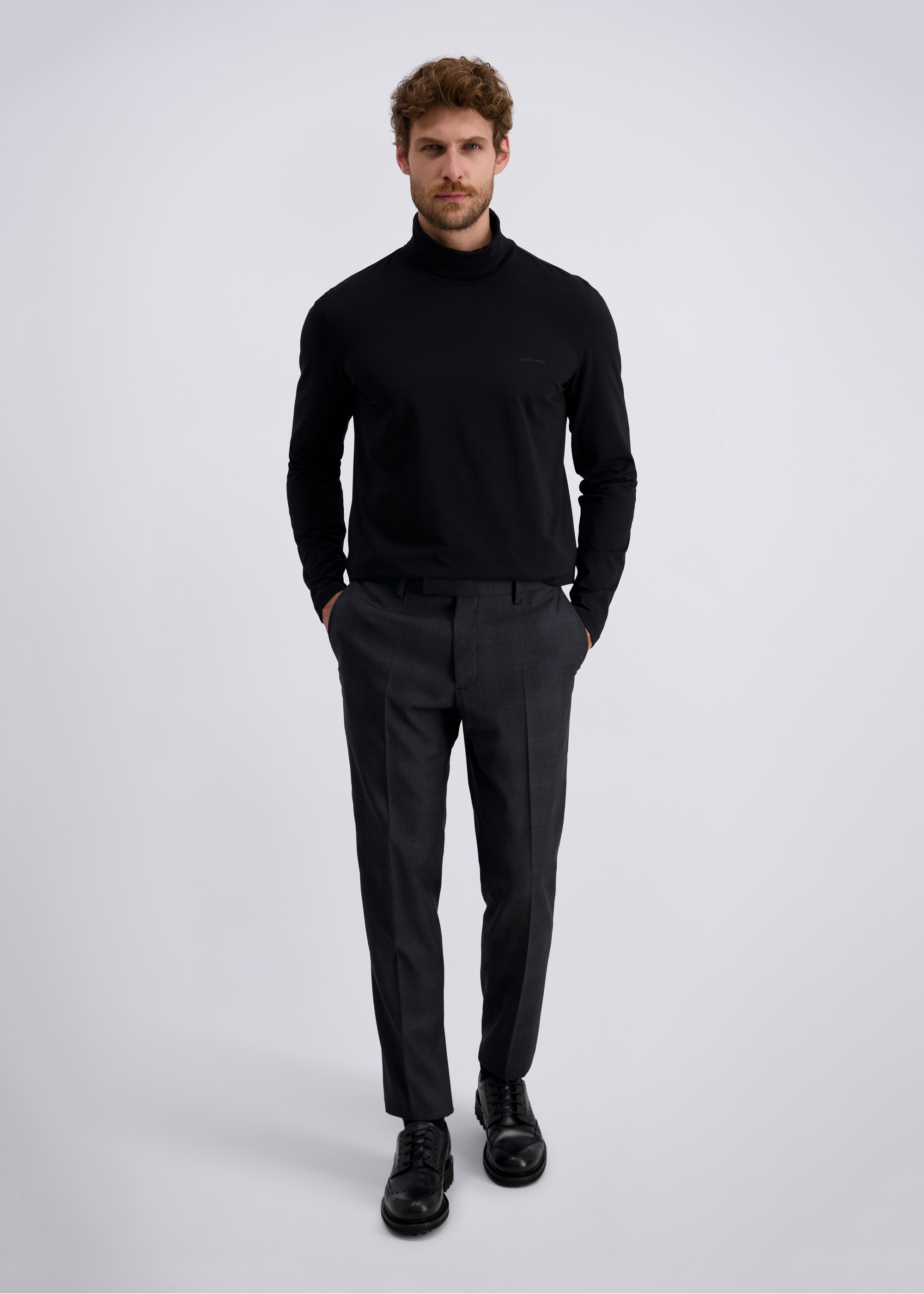 Ryan Elegante Anzughose reiner Schurwolle, Anthra Rückansicht