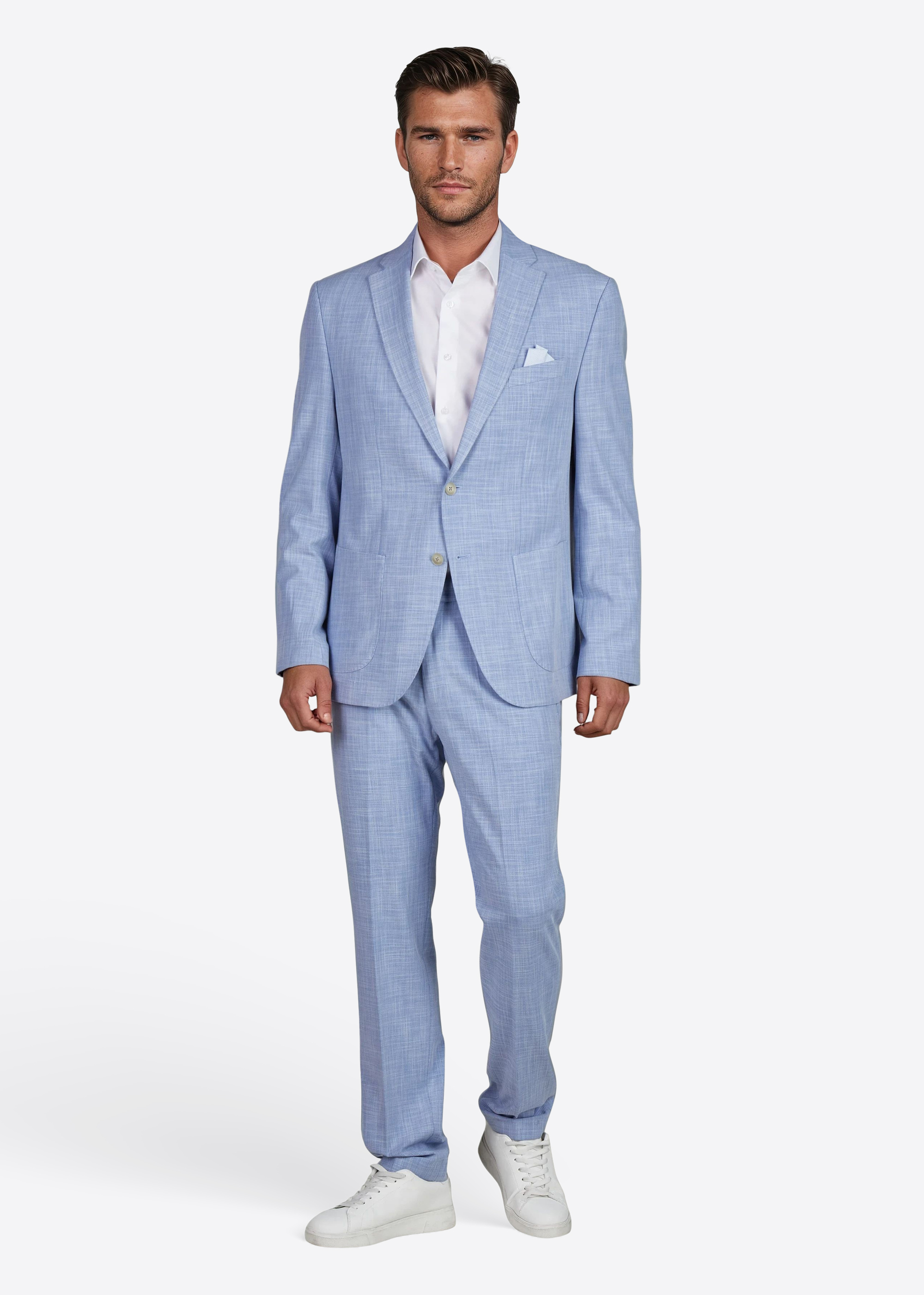 Hose Ray mit schmalem Beinverlauf, Blue bell Rückansicht