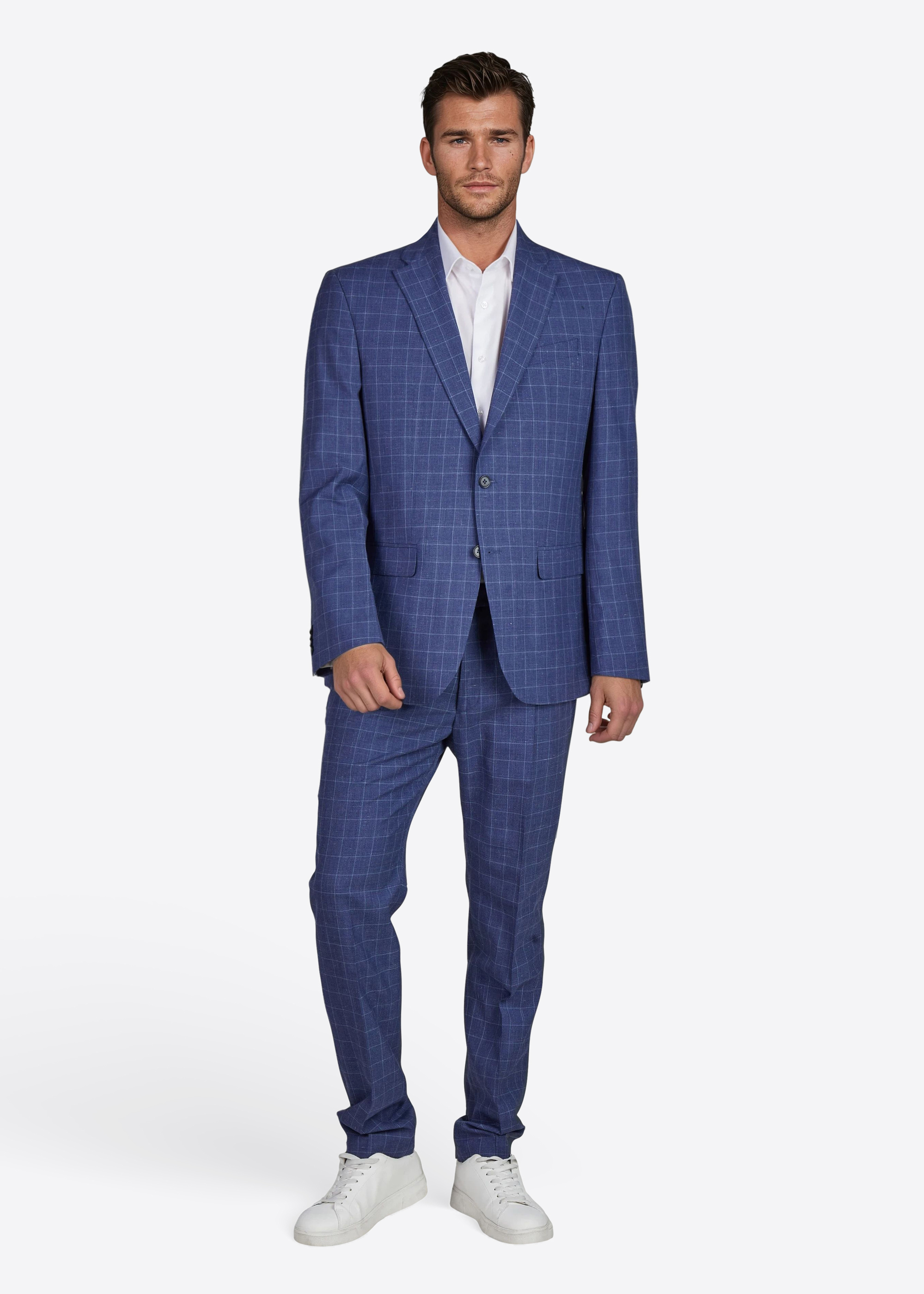 Hose Ray mit Bügelfalte, Navy Peony Rückansicht