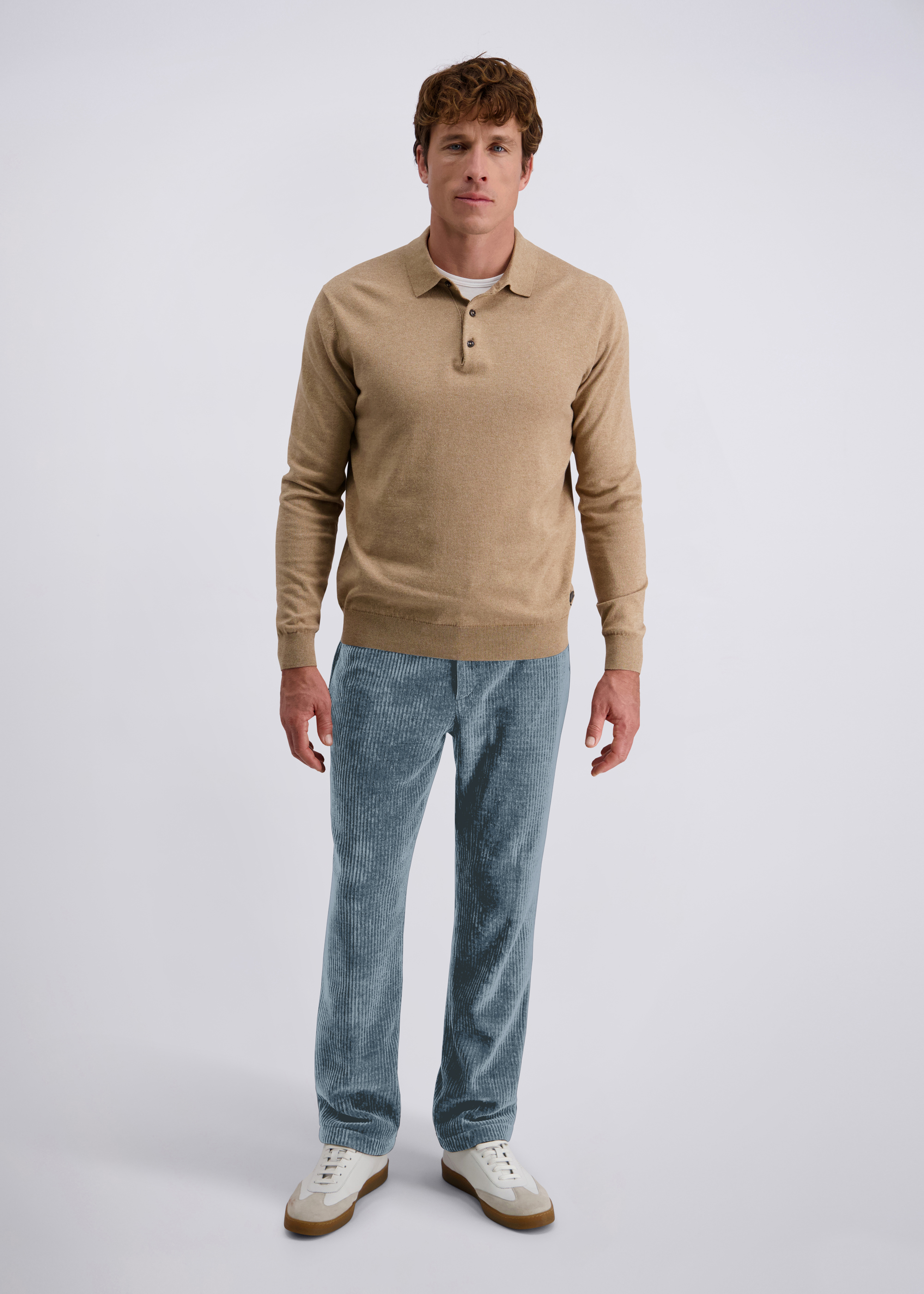 Rick Smarte Hose aus Jersey-Breitcord, Blue Mirage Rückansicht