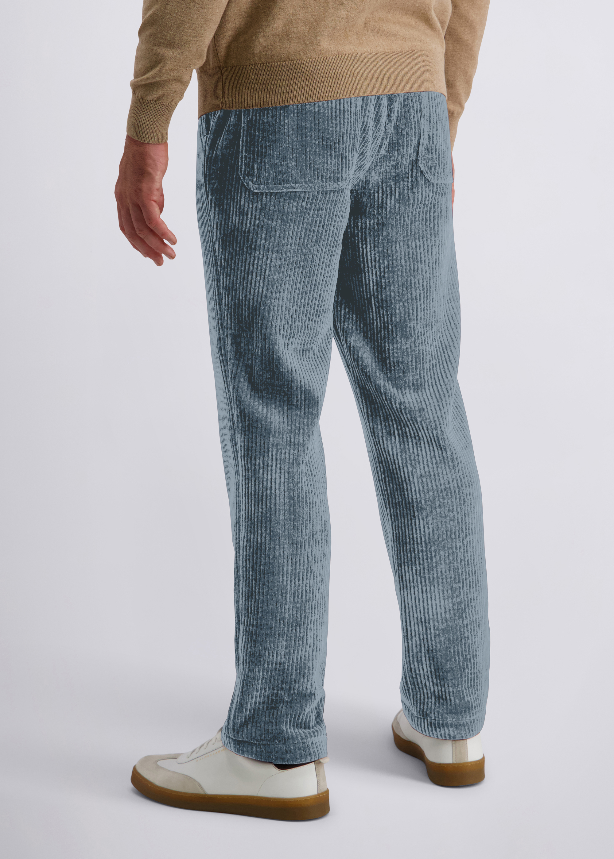 Rick Smarte Hose aus Jersey-Breitcord, Blue Mirage Detailansicht 1