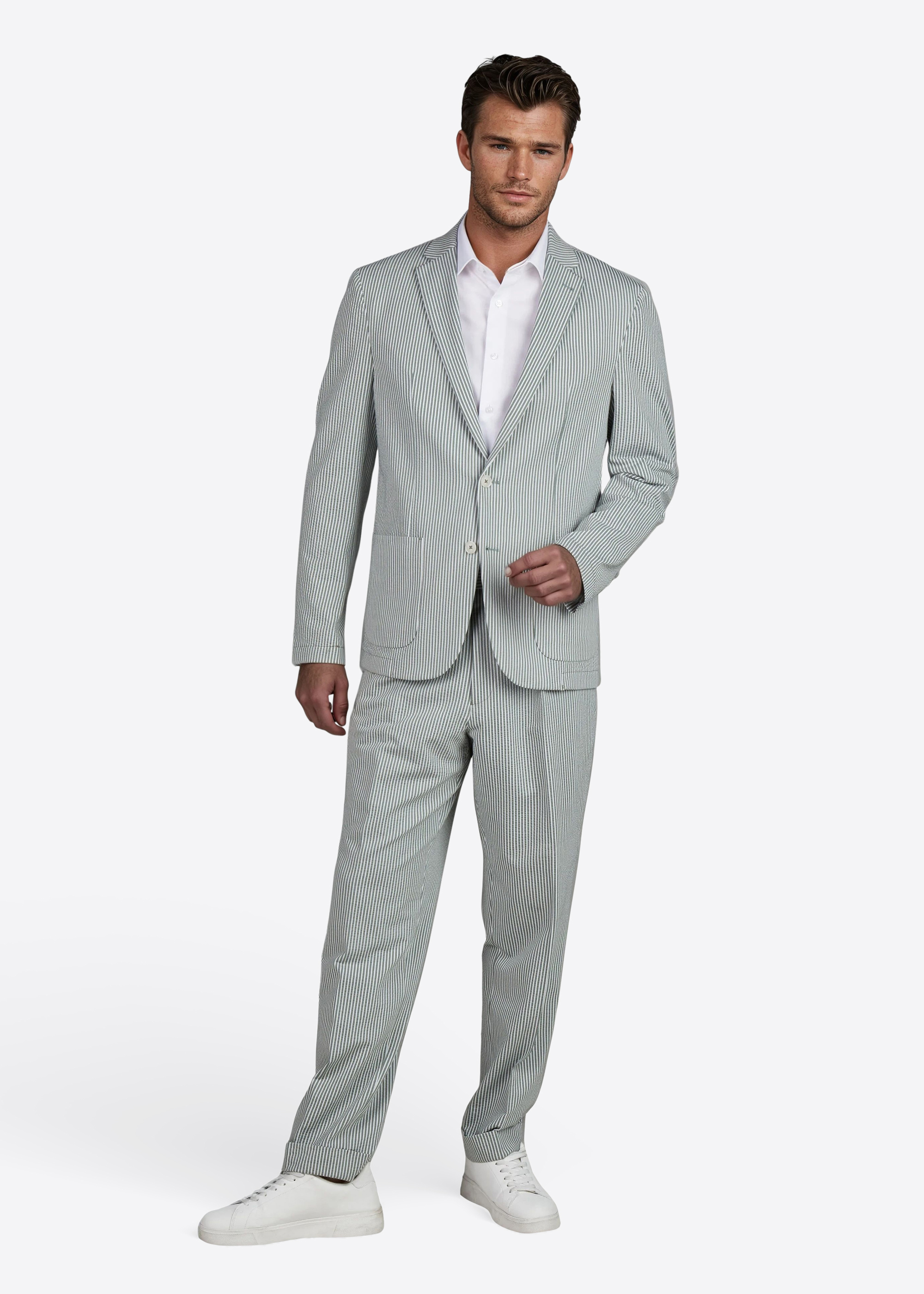 Hose Franck mit Taschen, Dusty Olive Rückansicht