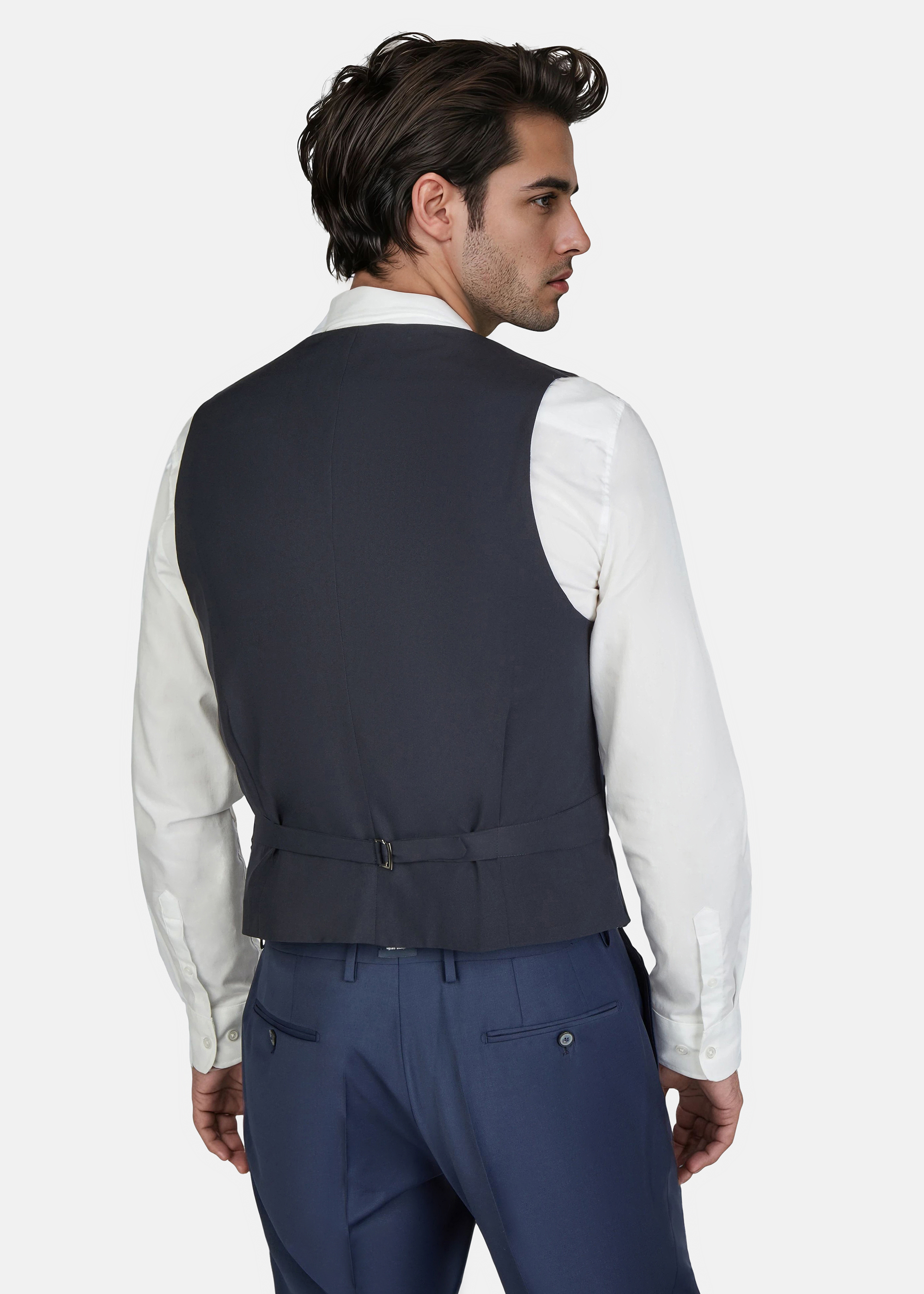 Weste Hugo, Blau Detailansicht 1