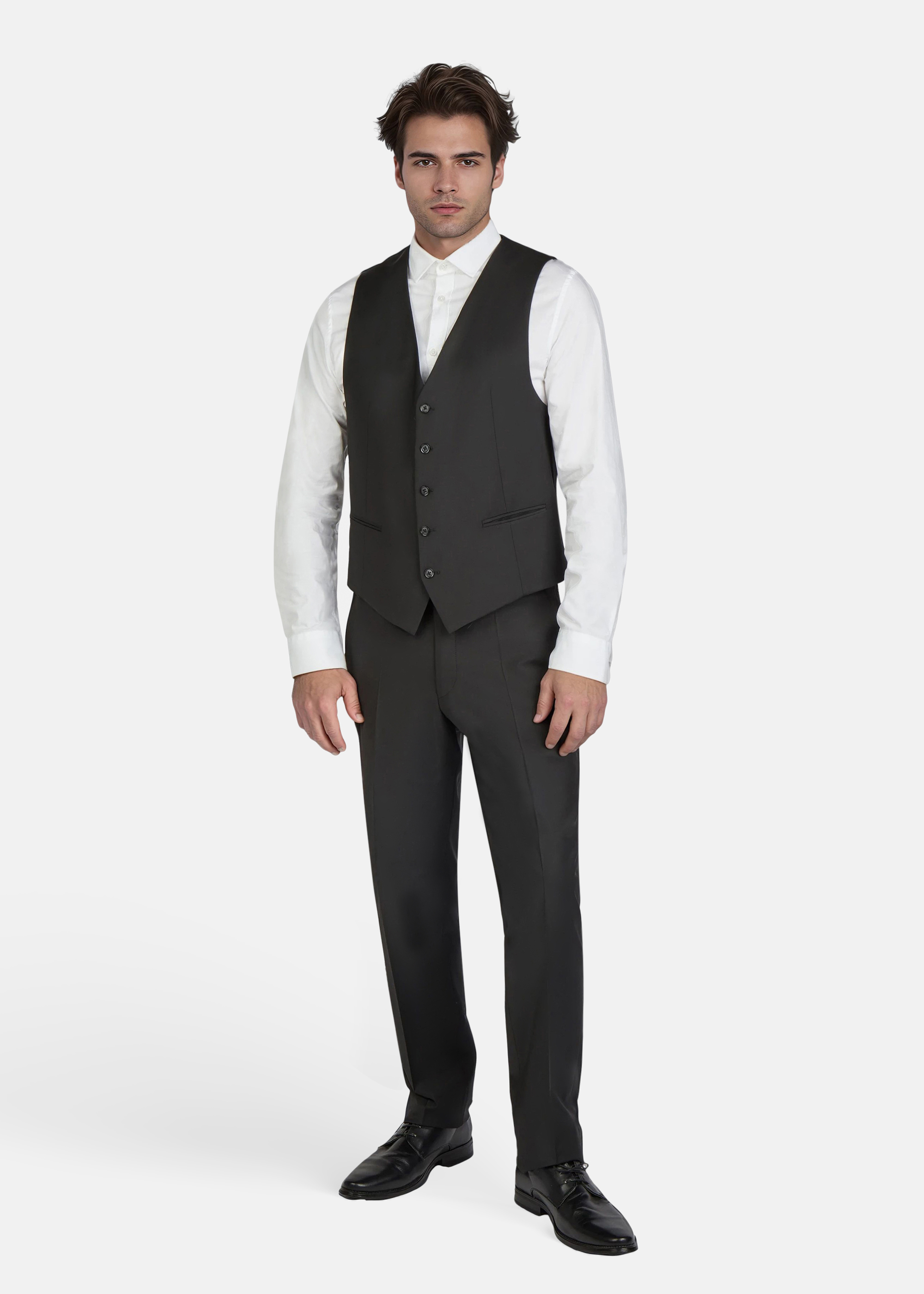 Weste Hugo, Schwarz Rückansicht