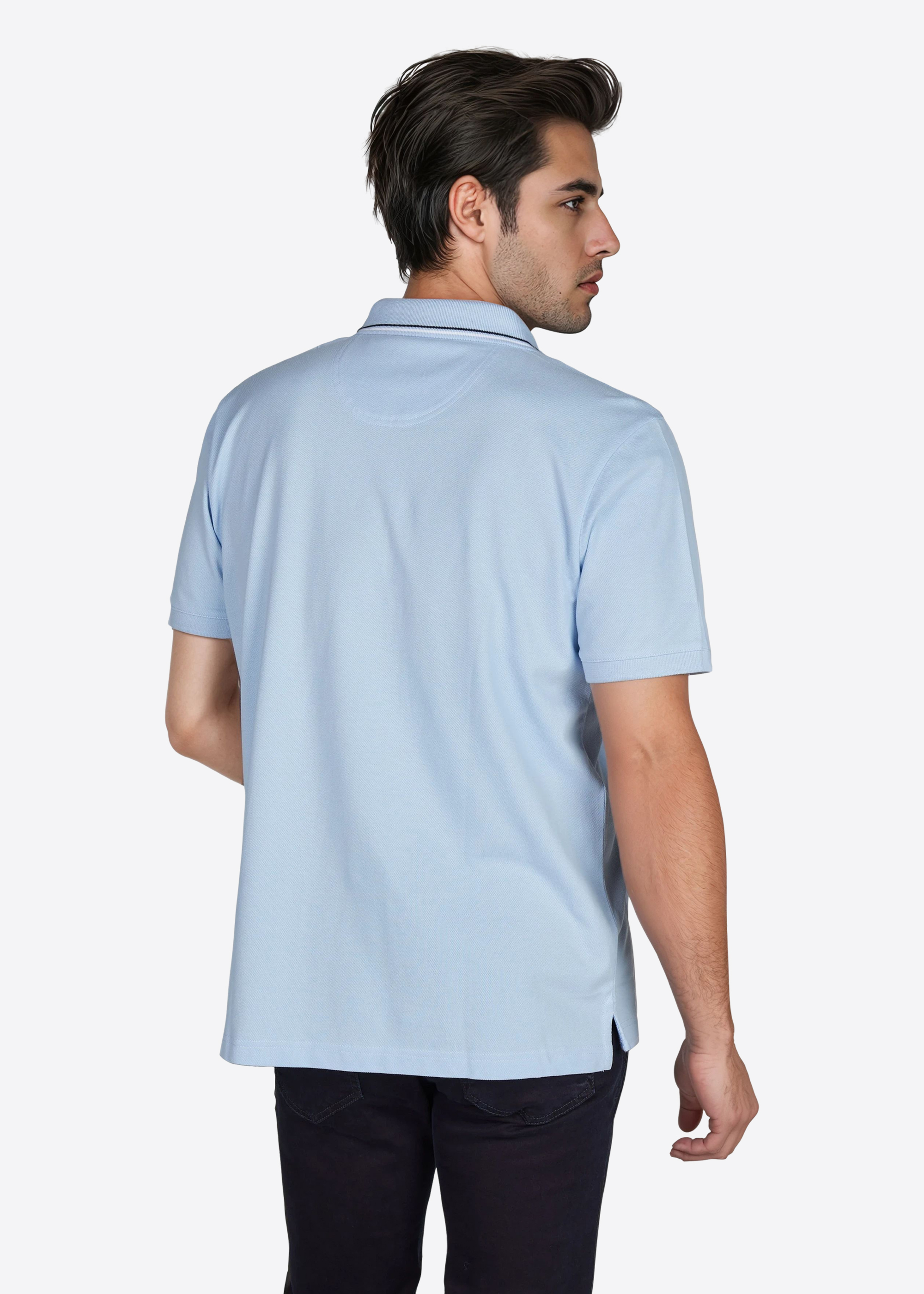 Polo-Shirt mit klassischem Polo-Kragen, Ice Water Detailansicht 1