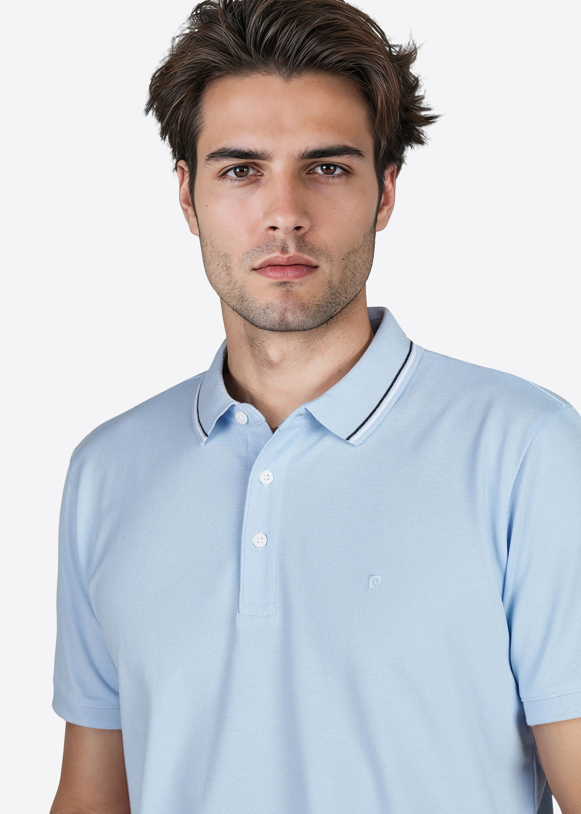 Polo-Shirt mit klassischem Polo-Kragen, Ice Water Detailansicht 2