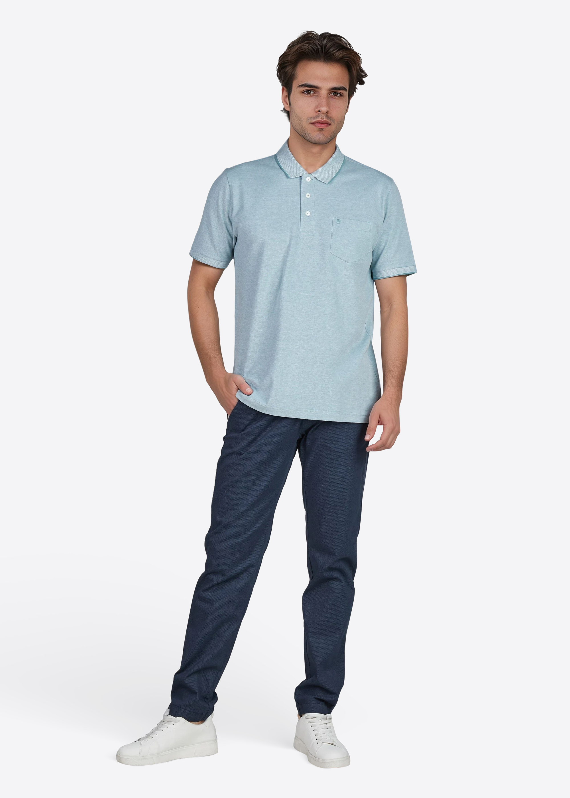 Polo-Shirt mit klassischem Polo-Kragen, Arctic Rückansicht