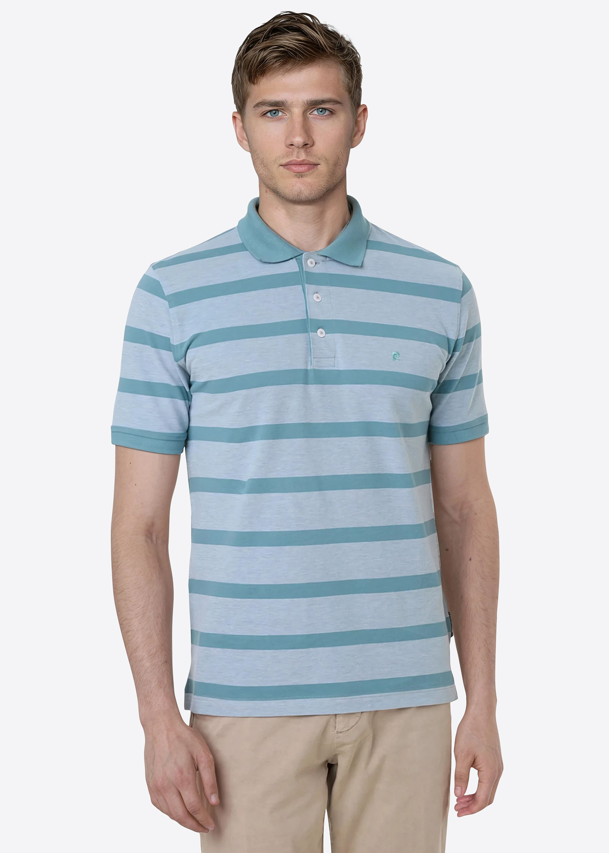 Polo-Shirt im Streifen-Design, Arctic Frontansicht