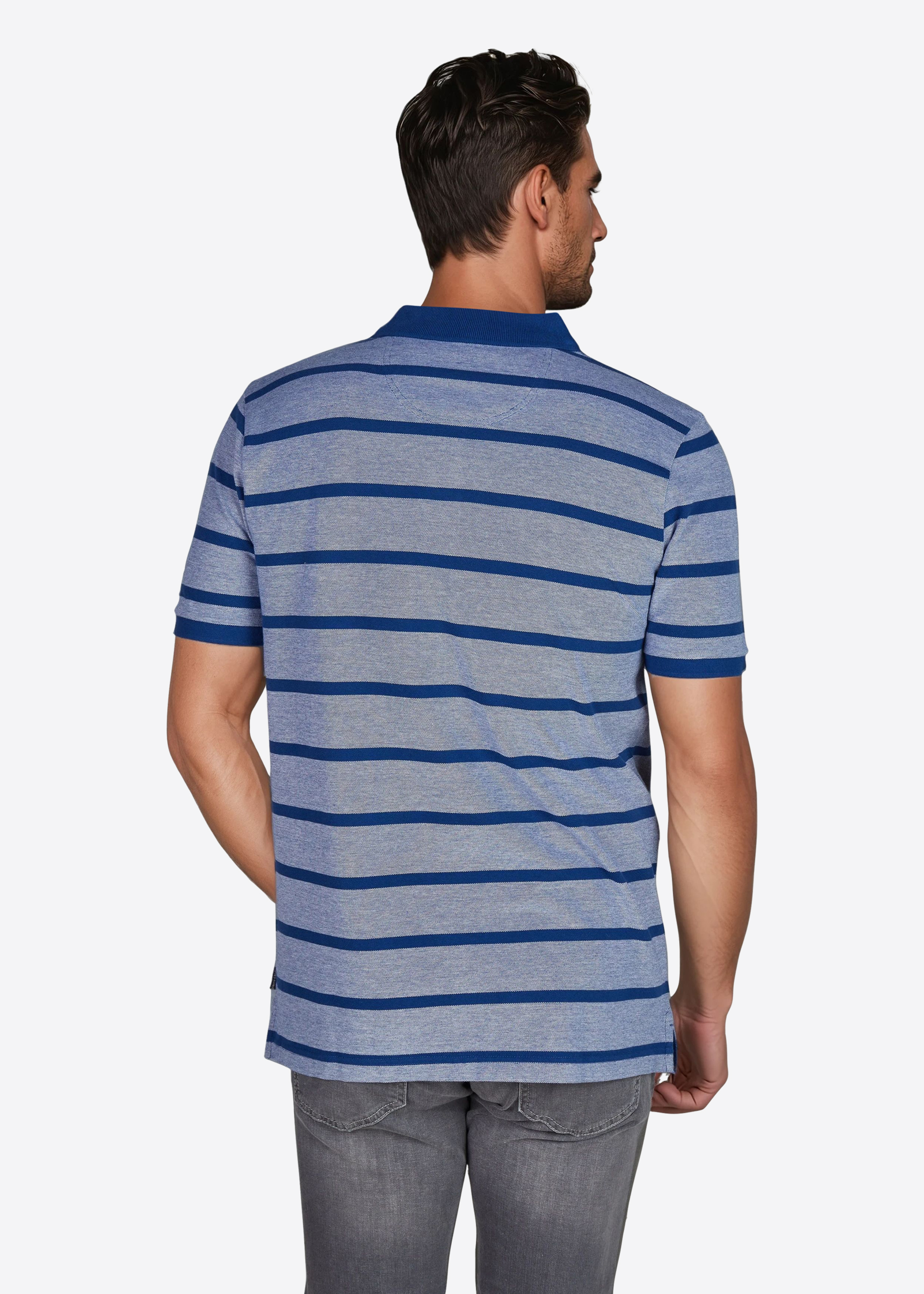 Polo-Shirt im Streifen-Design, Navy Peony Detailansicht 1