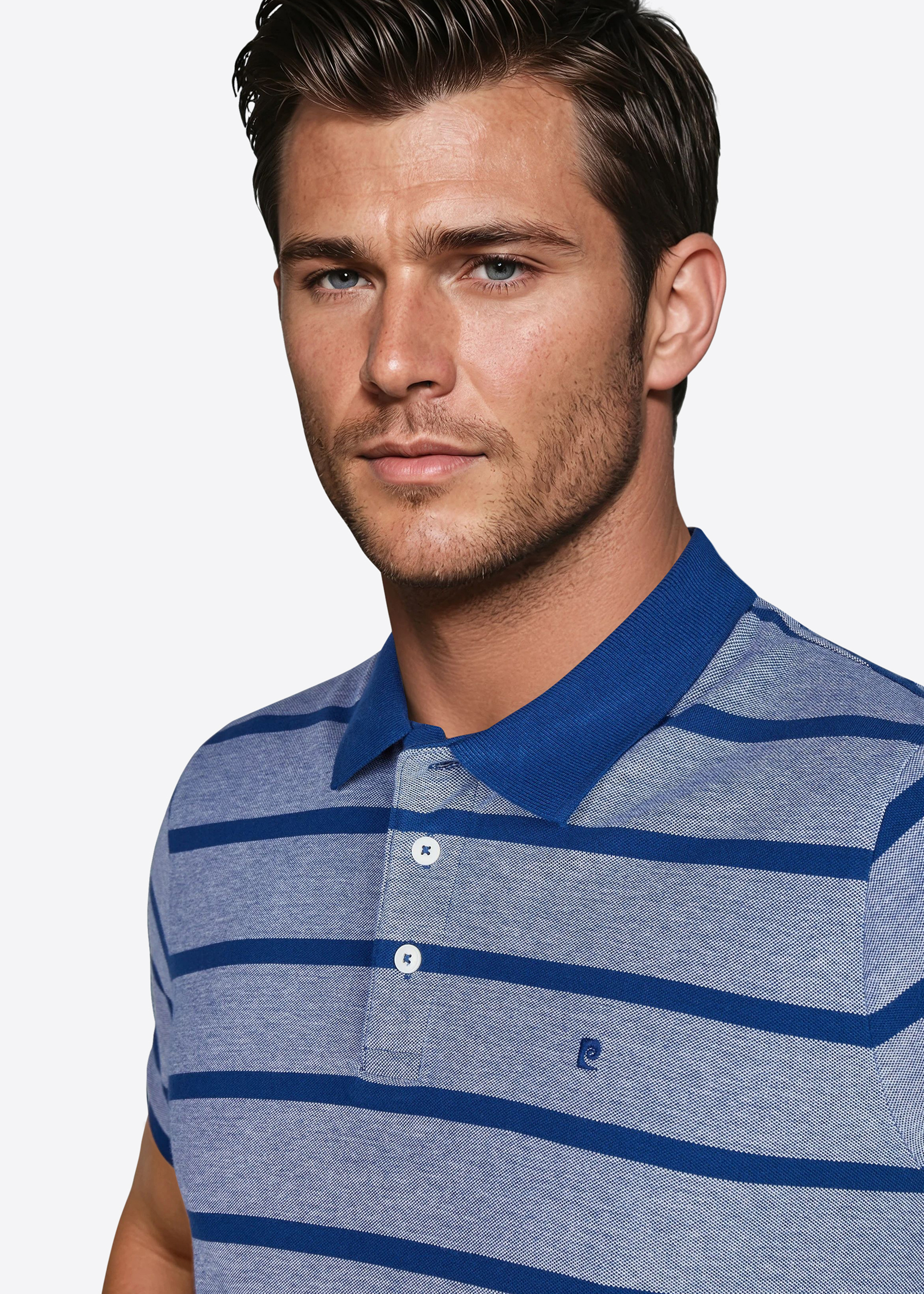 Polo-Shirt im Streifen-Design, Navy Peony Detailansicht 2