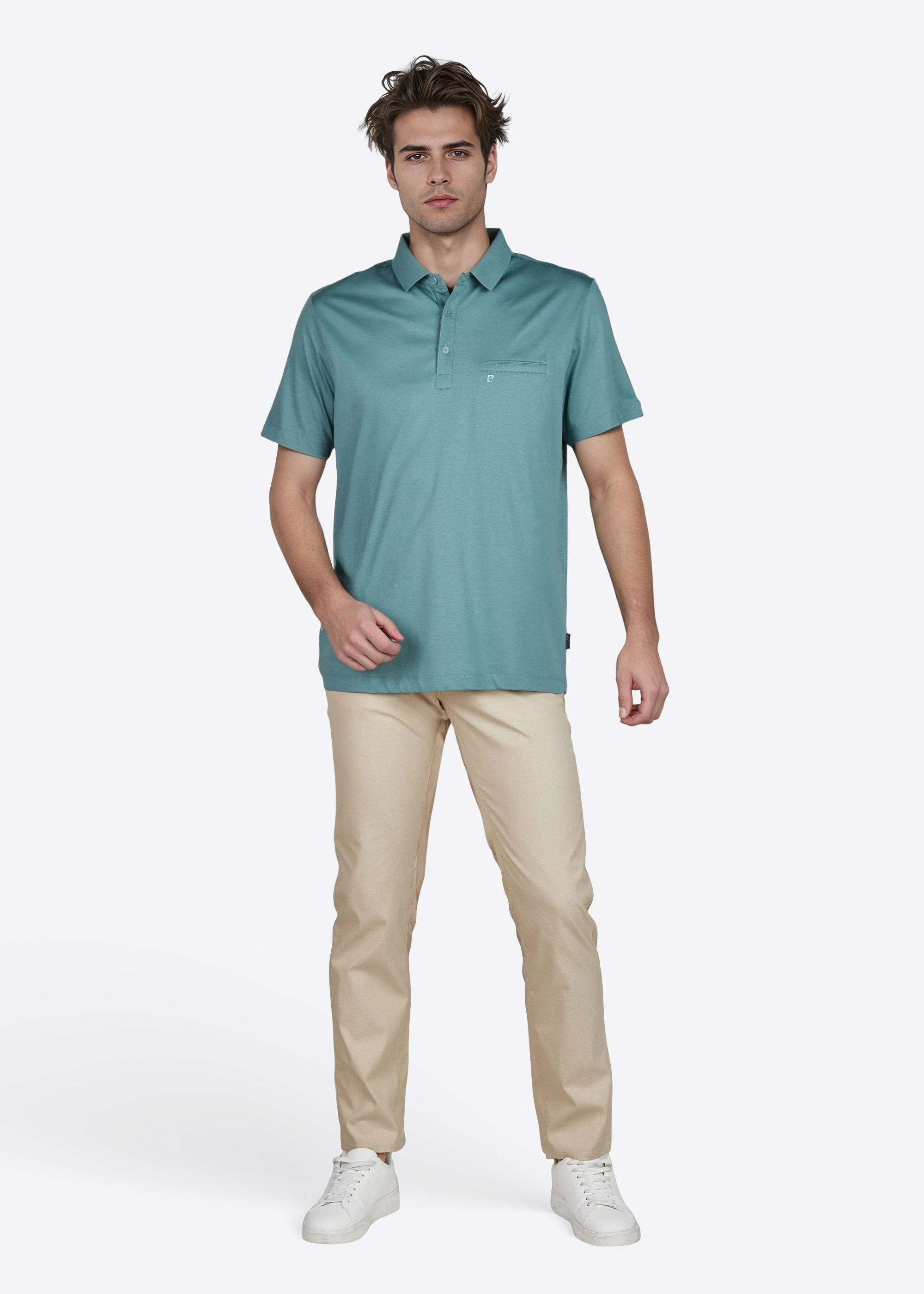 Polo-Shirt mit klassischem Polo-Kragen, Arctic Rückansicht