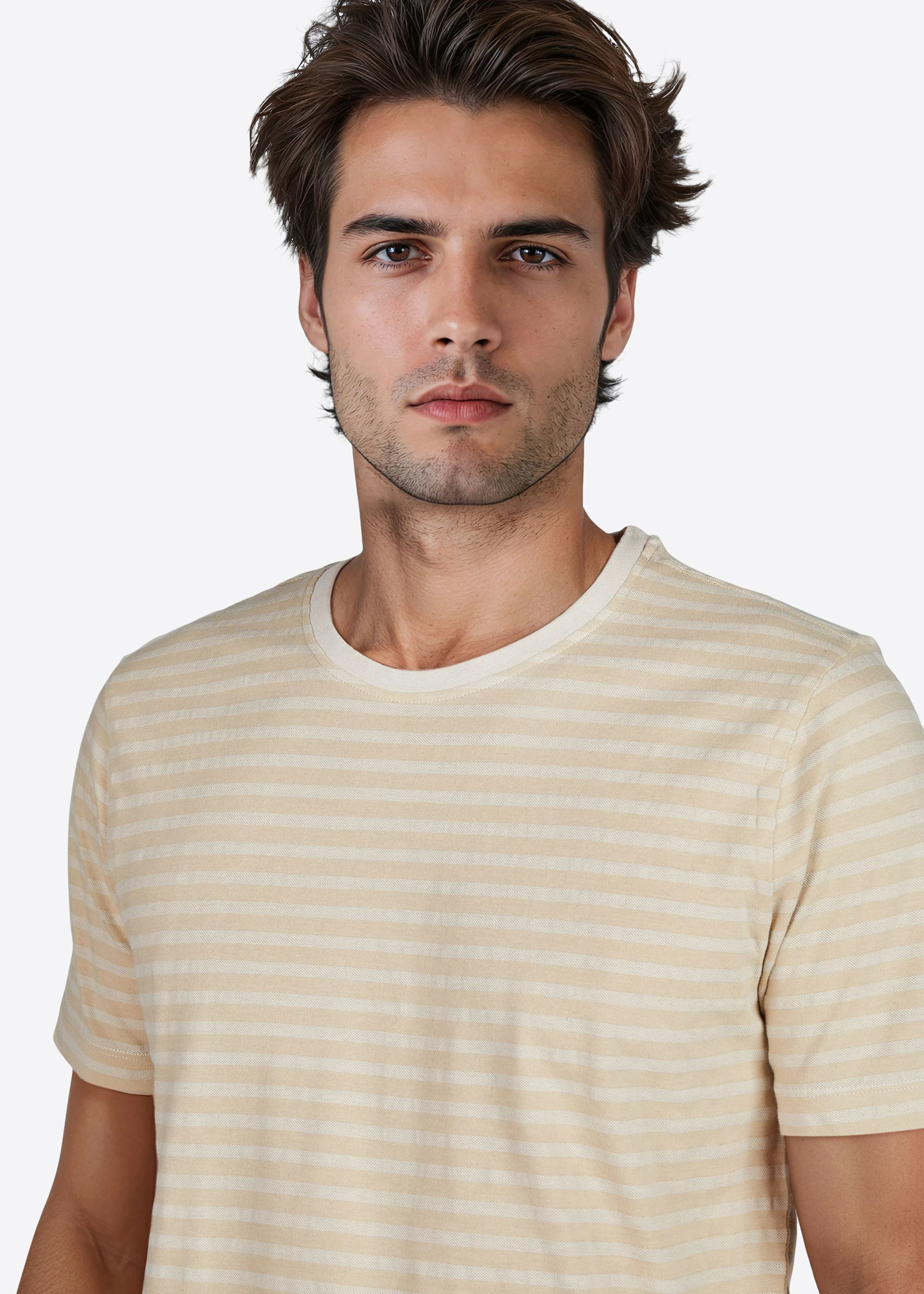 T-Shirt mit Rundhalsausschnitt, Brown Rice Detailansicht 2