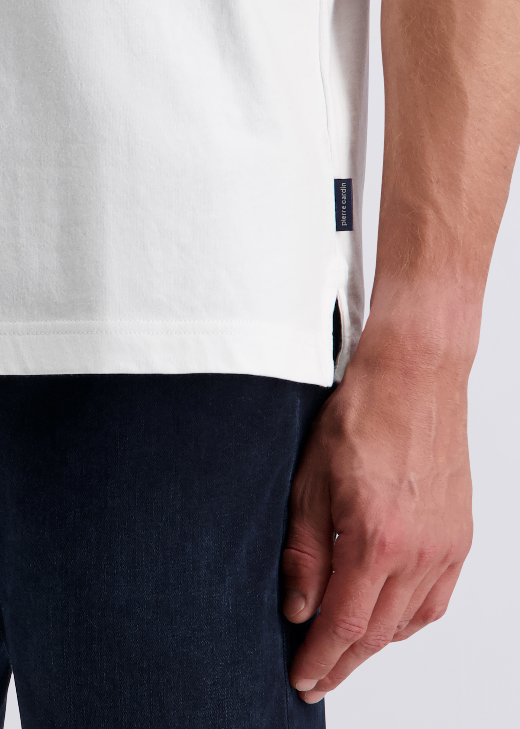 Freizeit T-Shirt mit Placement Print, Elfenbein Detailansicht 2