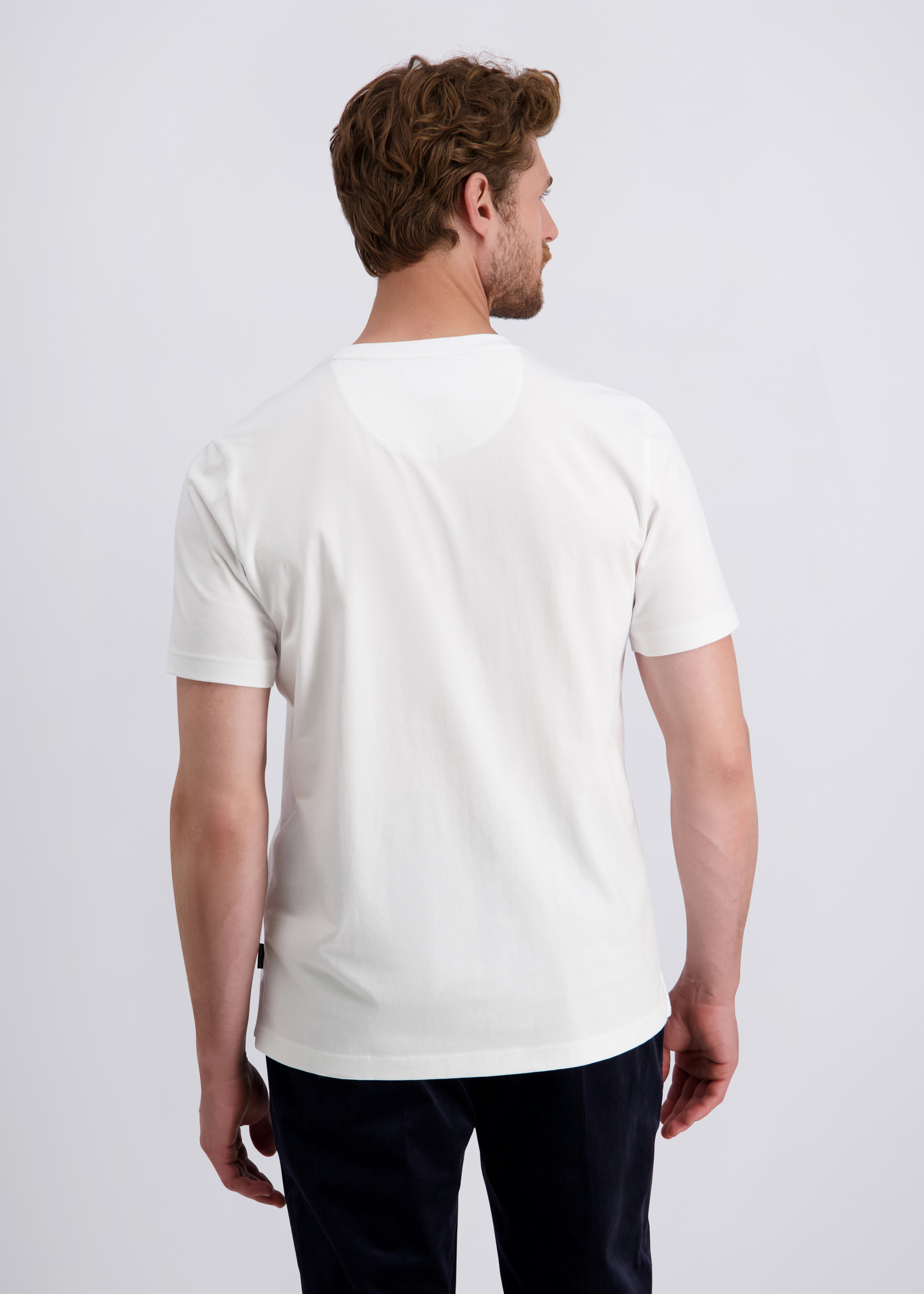 Freizeit-T-Shirt mit Logo-Print, Elfenbein Detailansicht 1