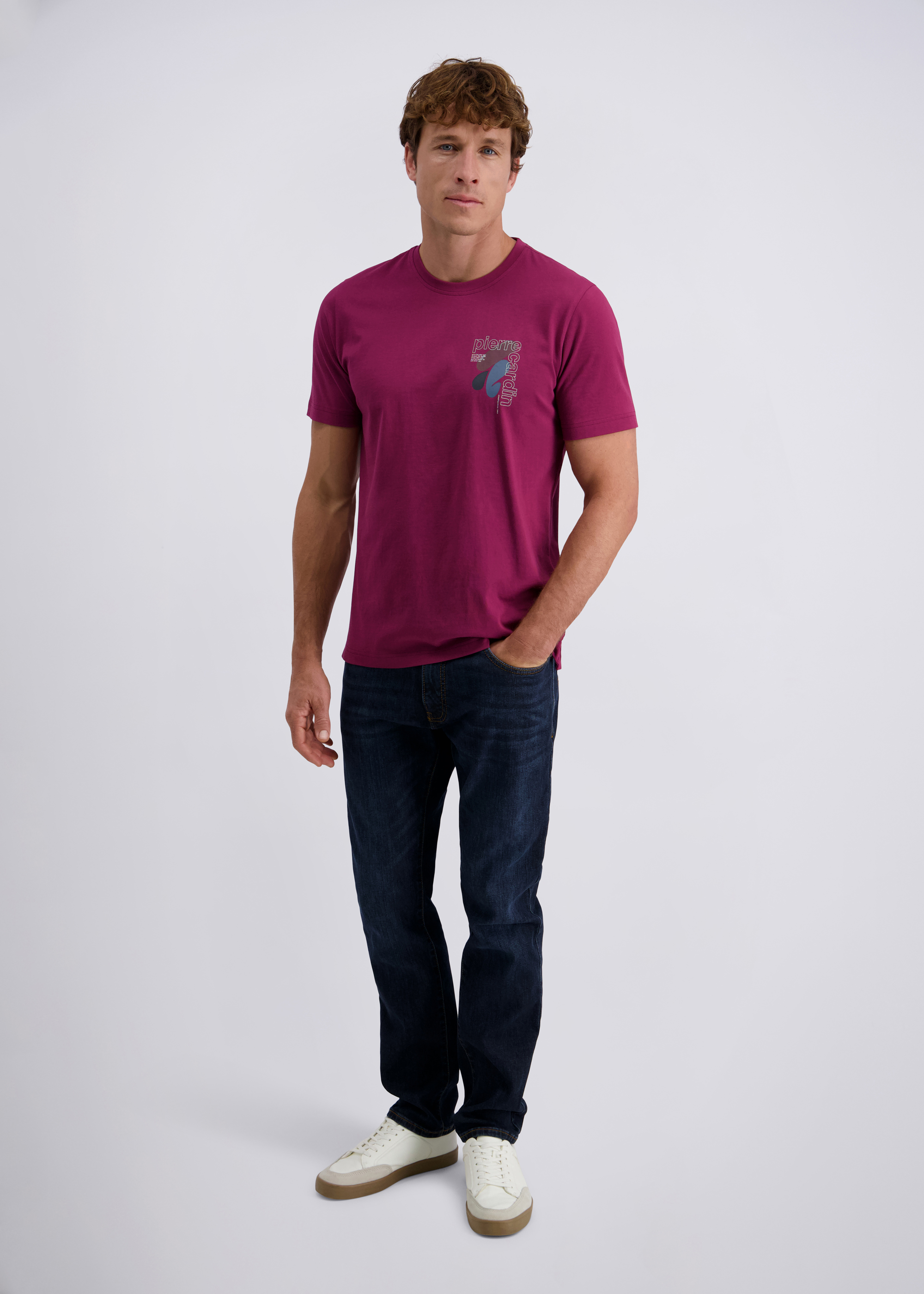 Freizeit-T-Shirt mit Logo-Print, Smokeberry Rückansicht