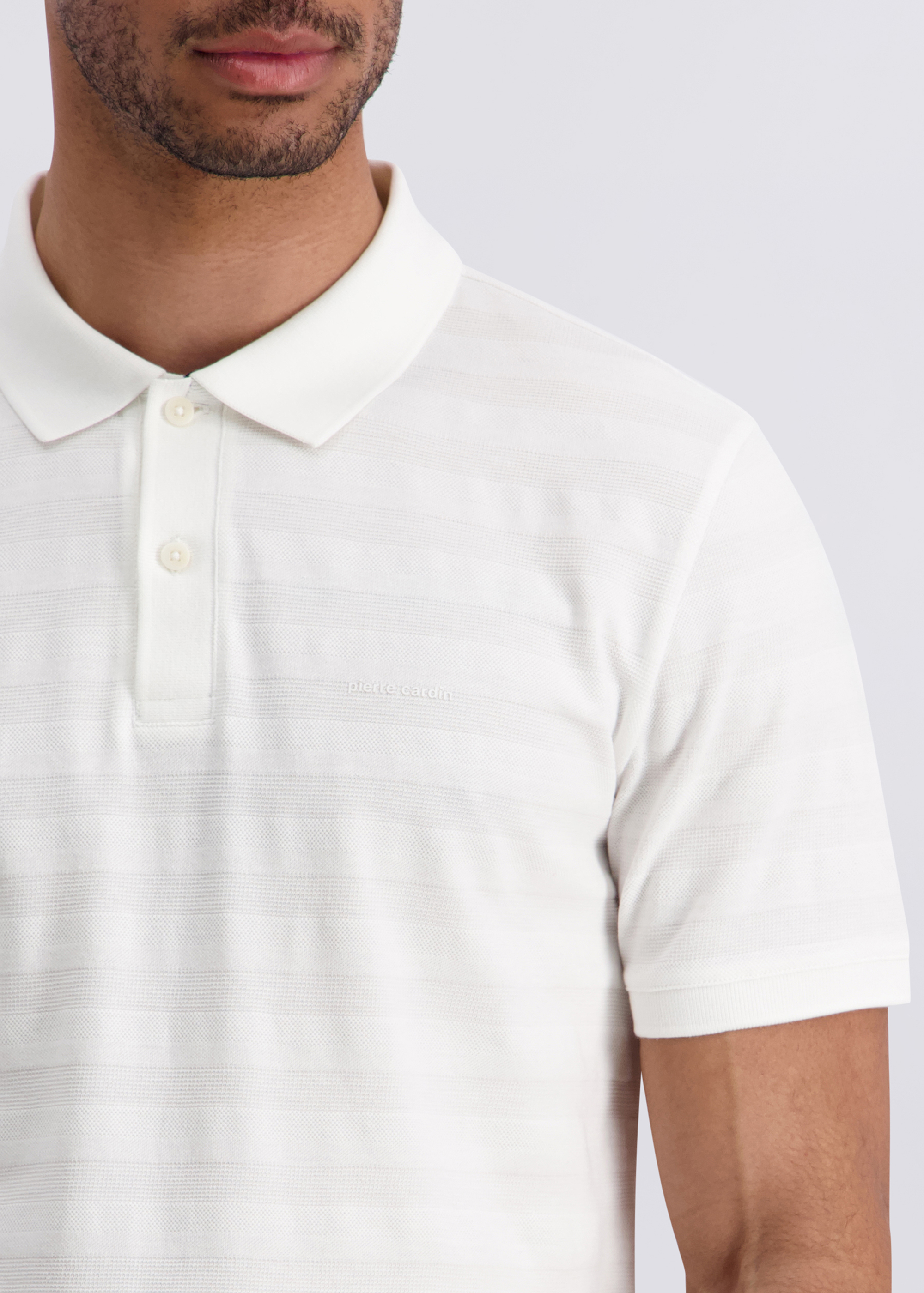 Poloshirt im Modern Fit, Weiss Detailansicht 2
