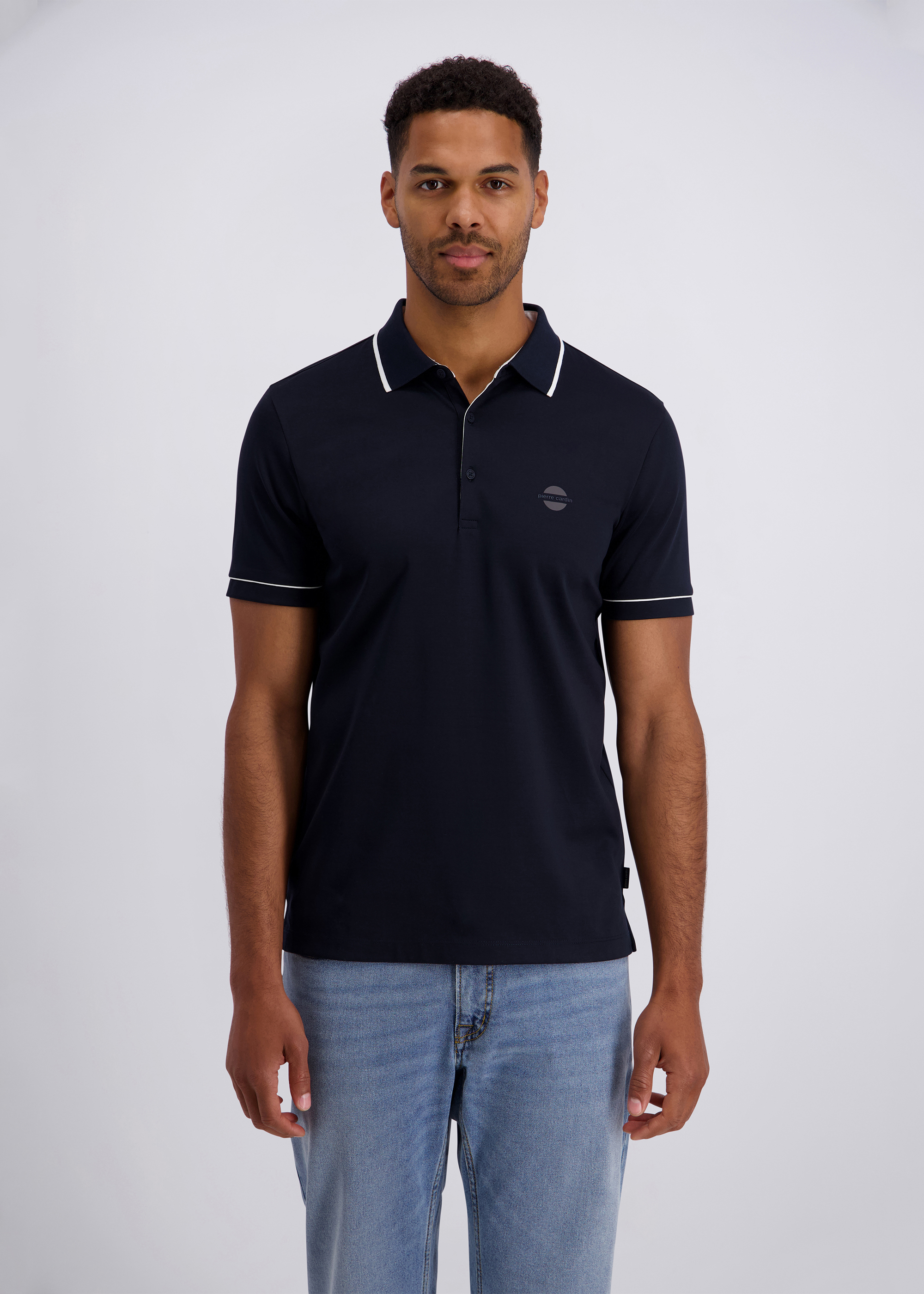 Poloshirt im Modern Fit, Salute Frontansicht