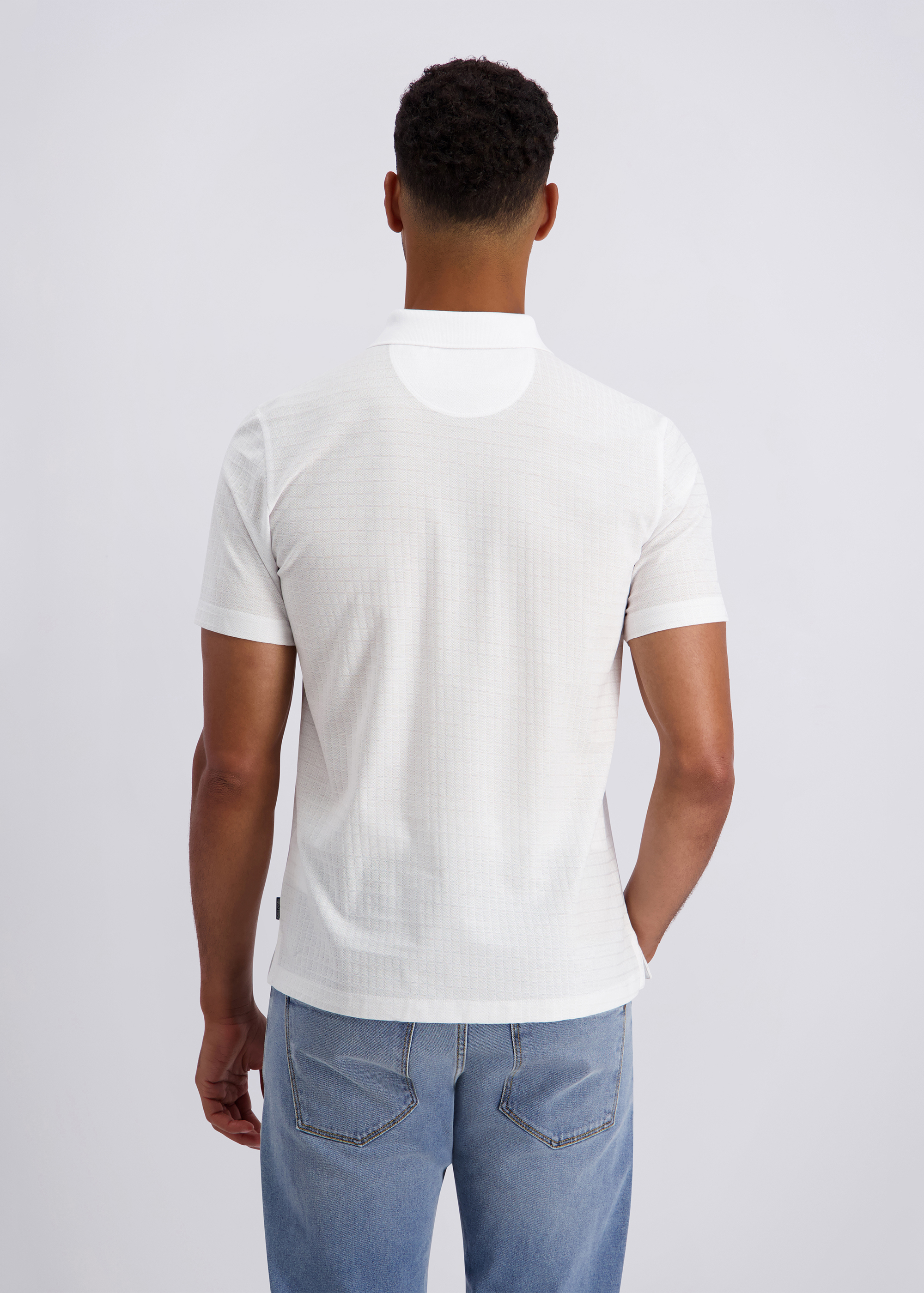 Poloshirt im Modern Fit, Weiss Detailansicht 1