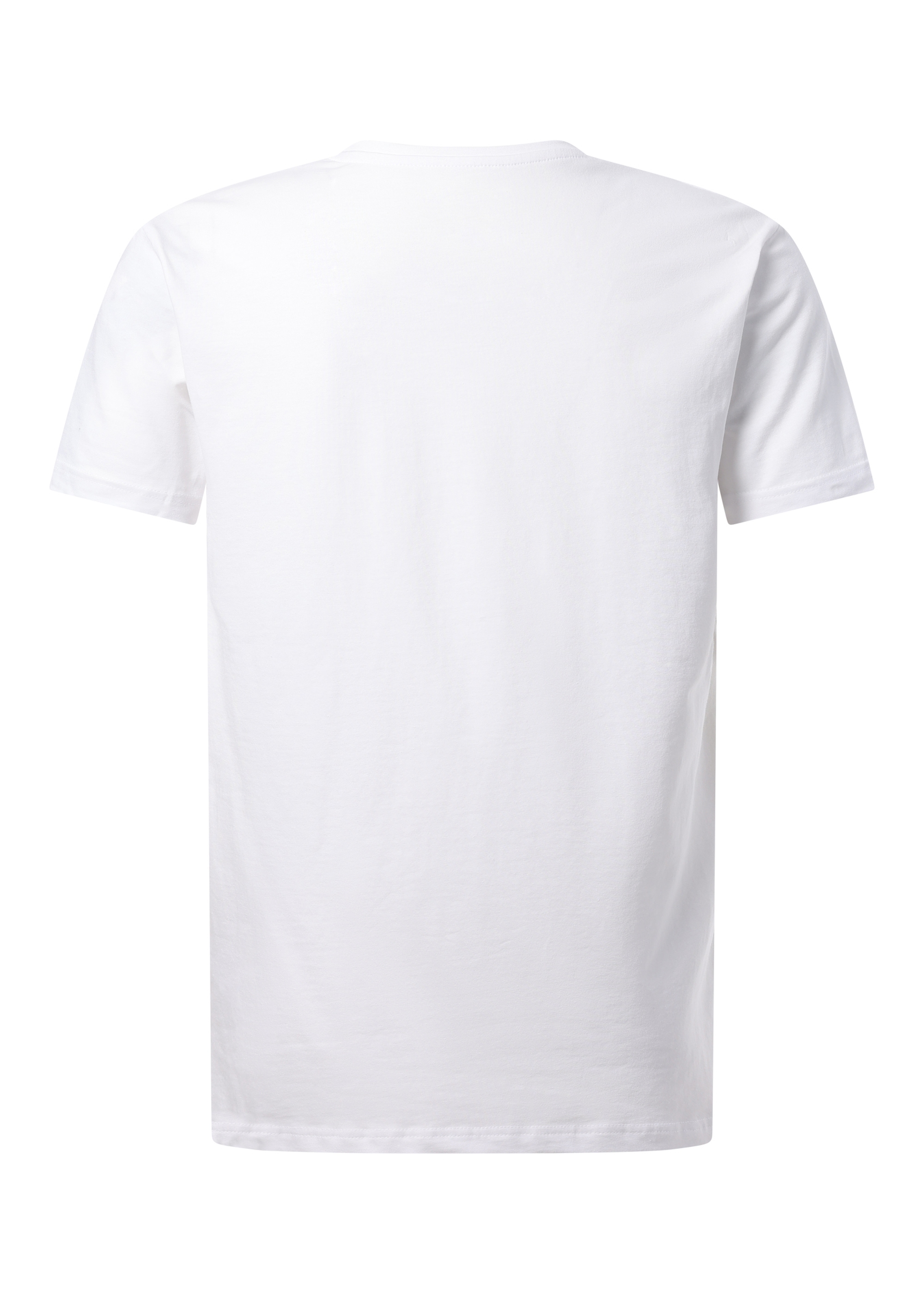 T-Shirt mit V-Ausschnitt, weiß Detailansicht 1