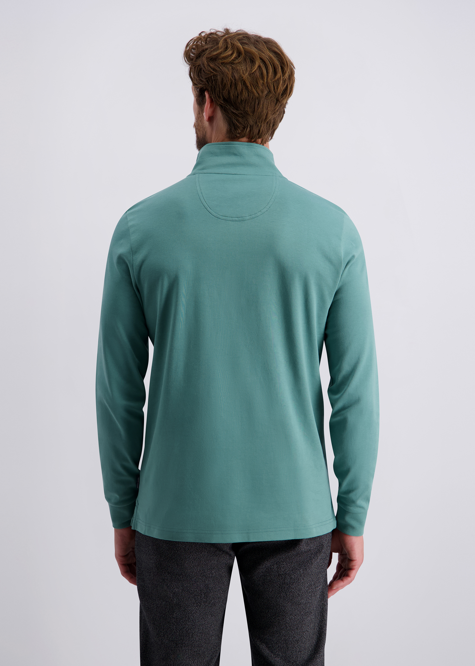 Shirt Longsleeve mit Stehkragen, Sagebrush Green Detailansicht 1