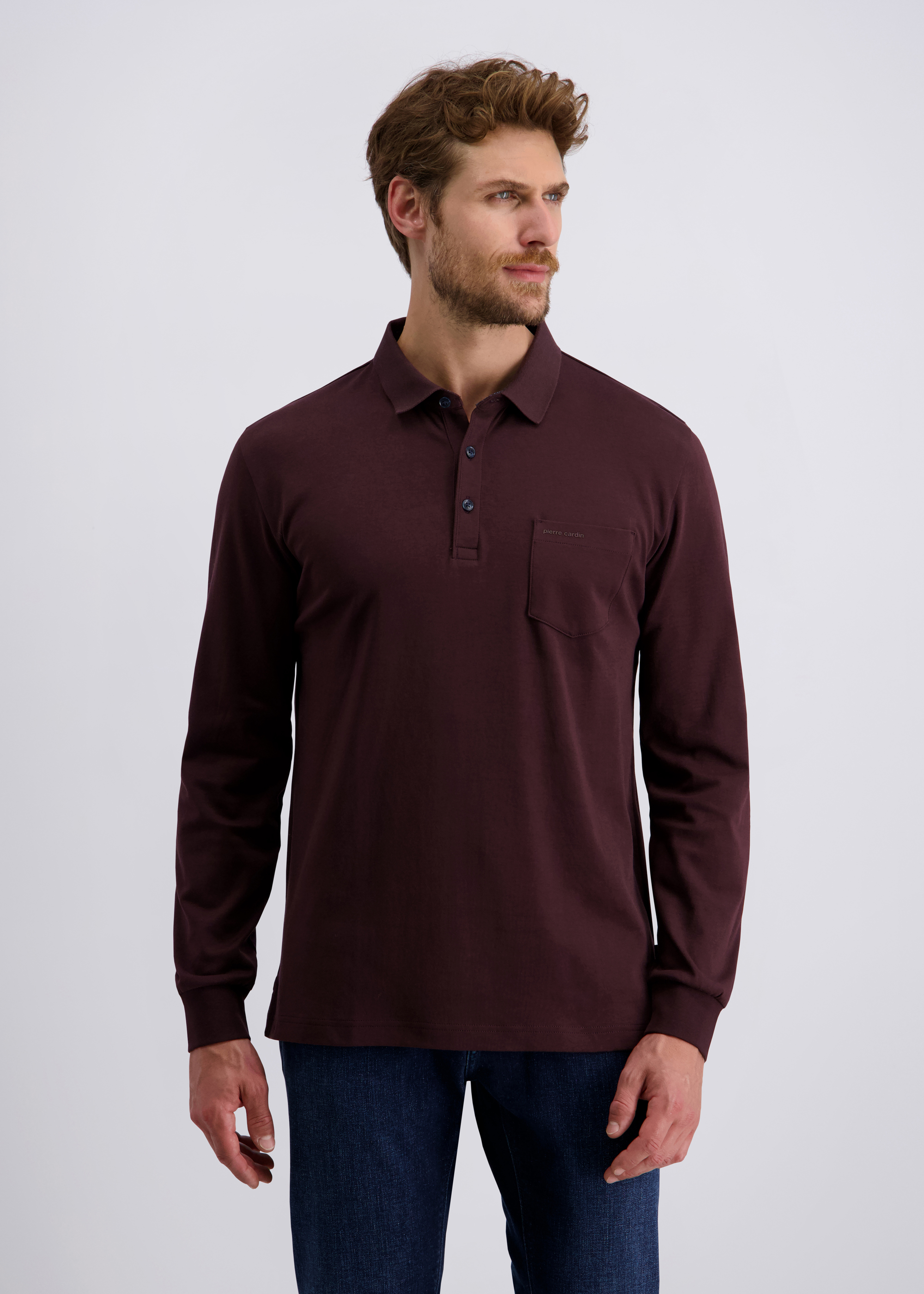 Klassisches Komfort-Poloshirt, Winetasting Frontansicht