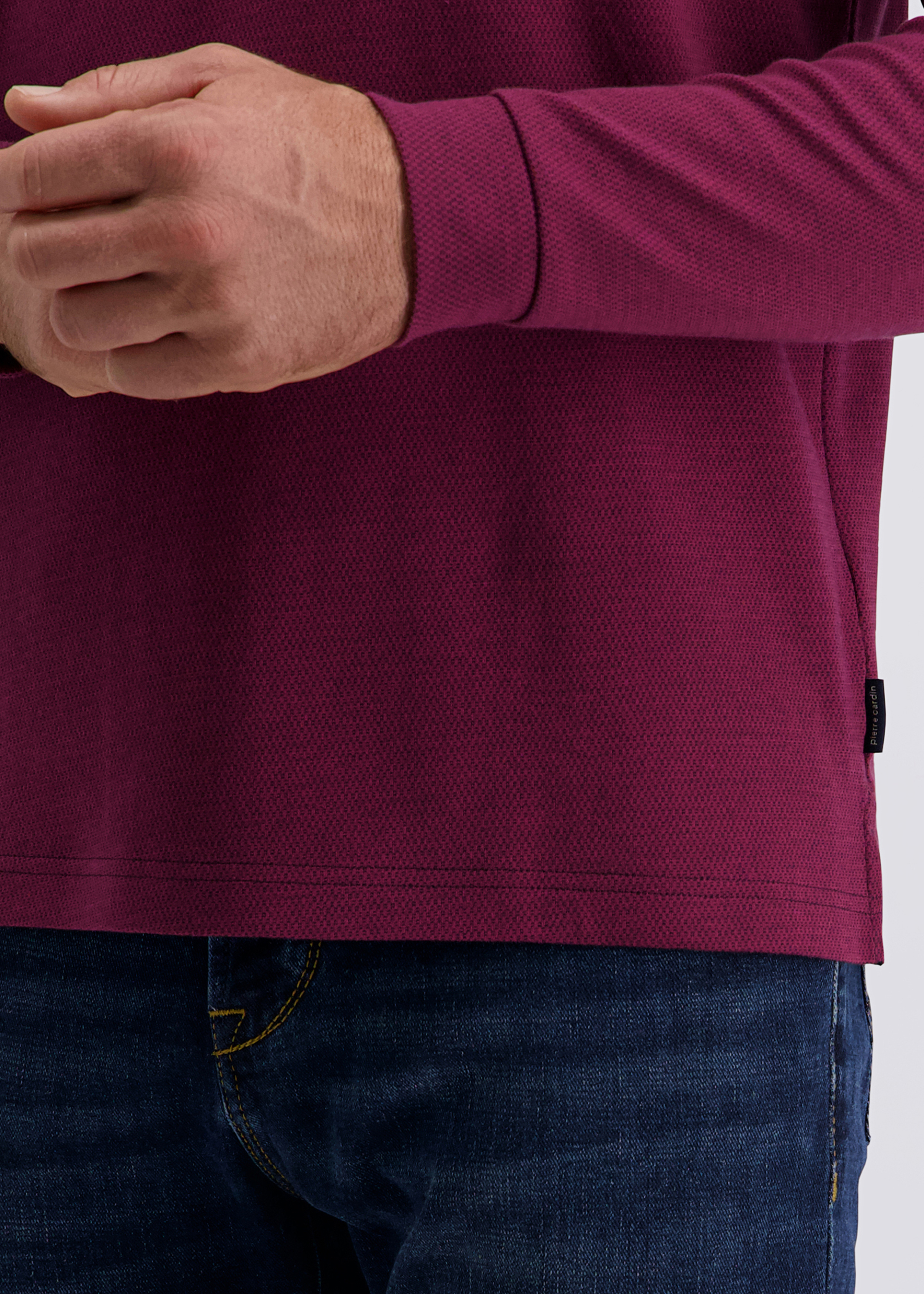 Langarm Polo-Shirt, gemustert, Winetasting Detailansicht 2