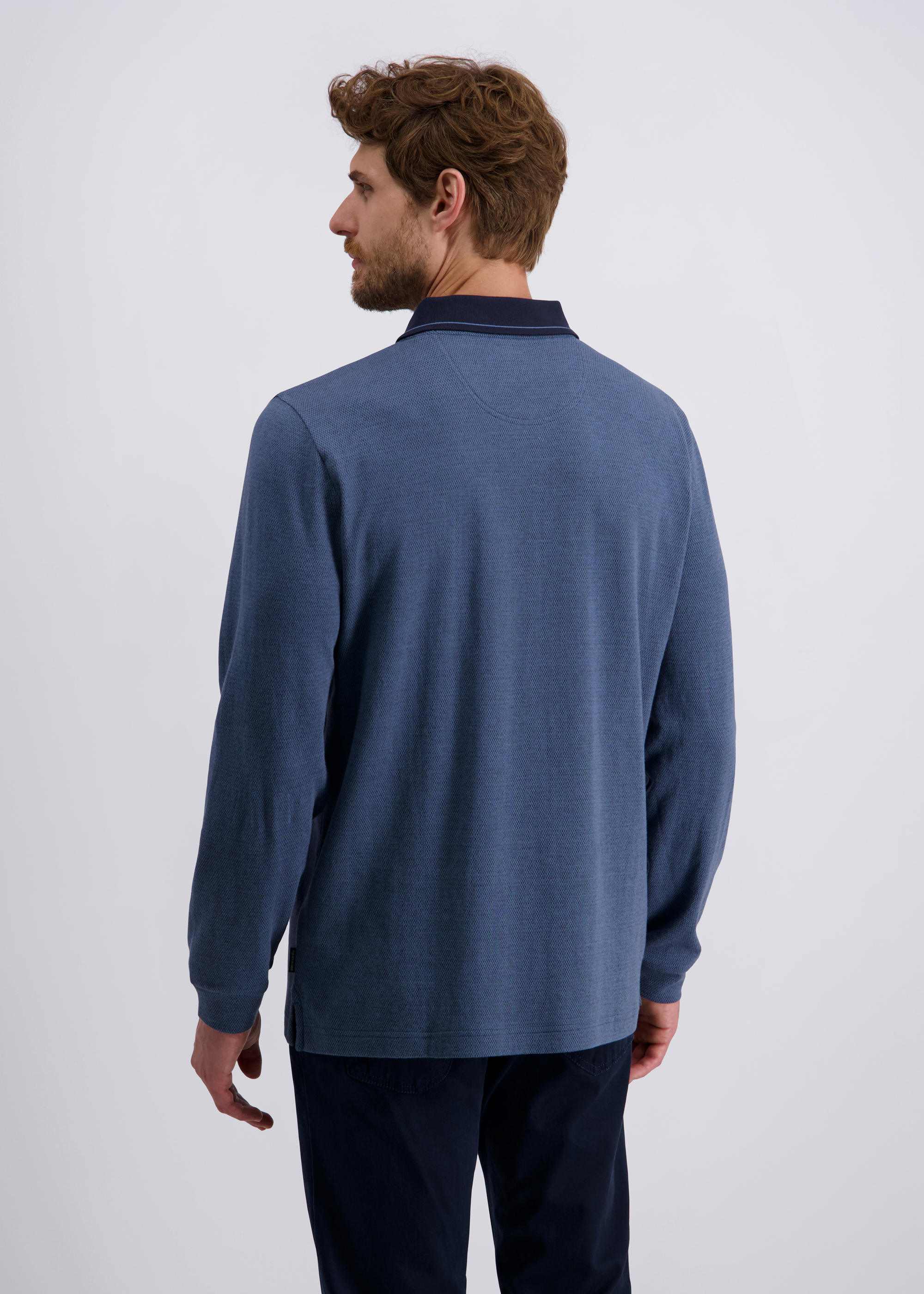 Langarm Polo-Shirt, gemustert, Bering Sea Detailansicht 1