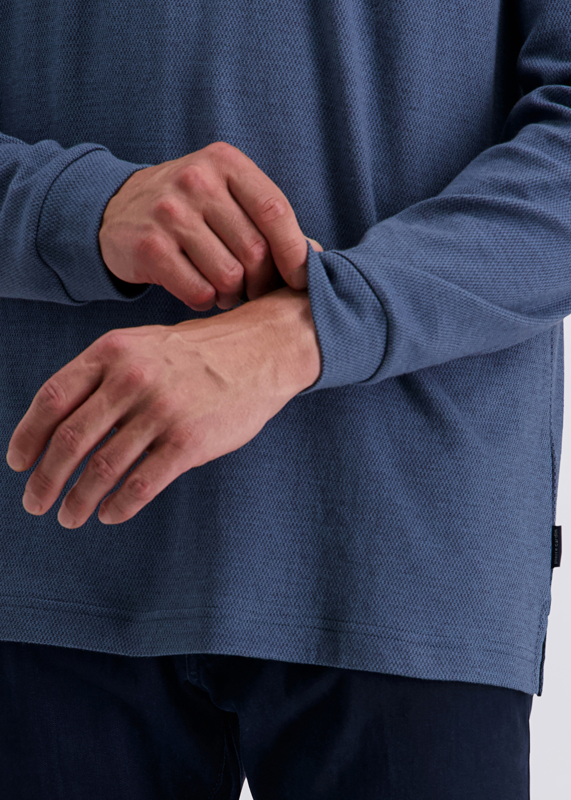 Langarm Polo-Shirt, gemustert, Bering Sea Detailansicht 2