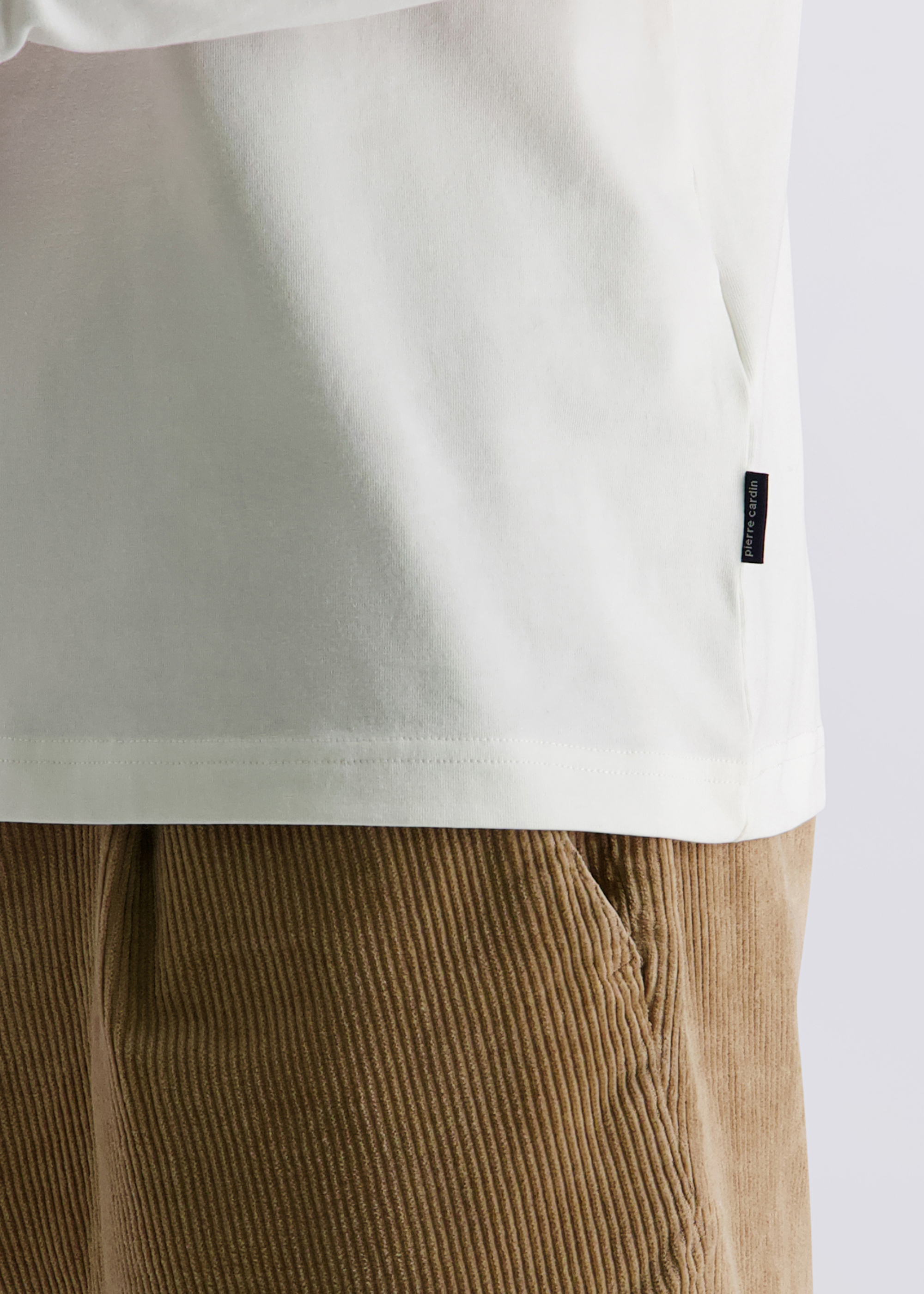 Essential Komfort Langarmshirt, uni, Elfenbein Detailansicht 2