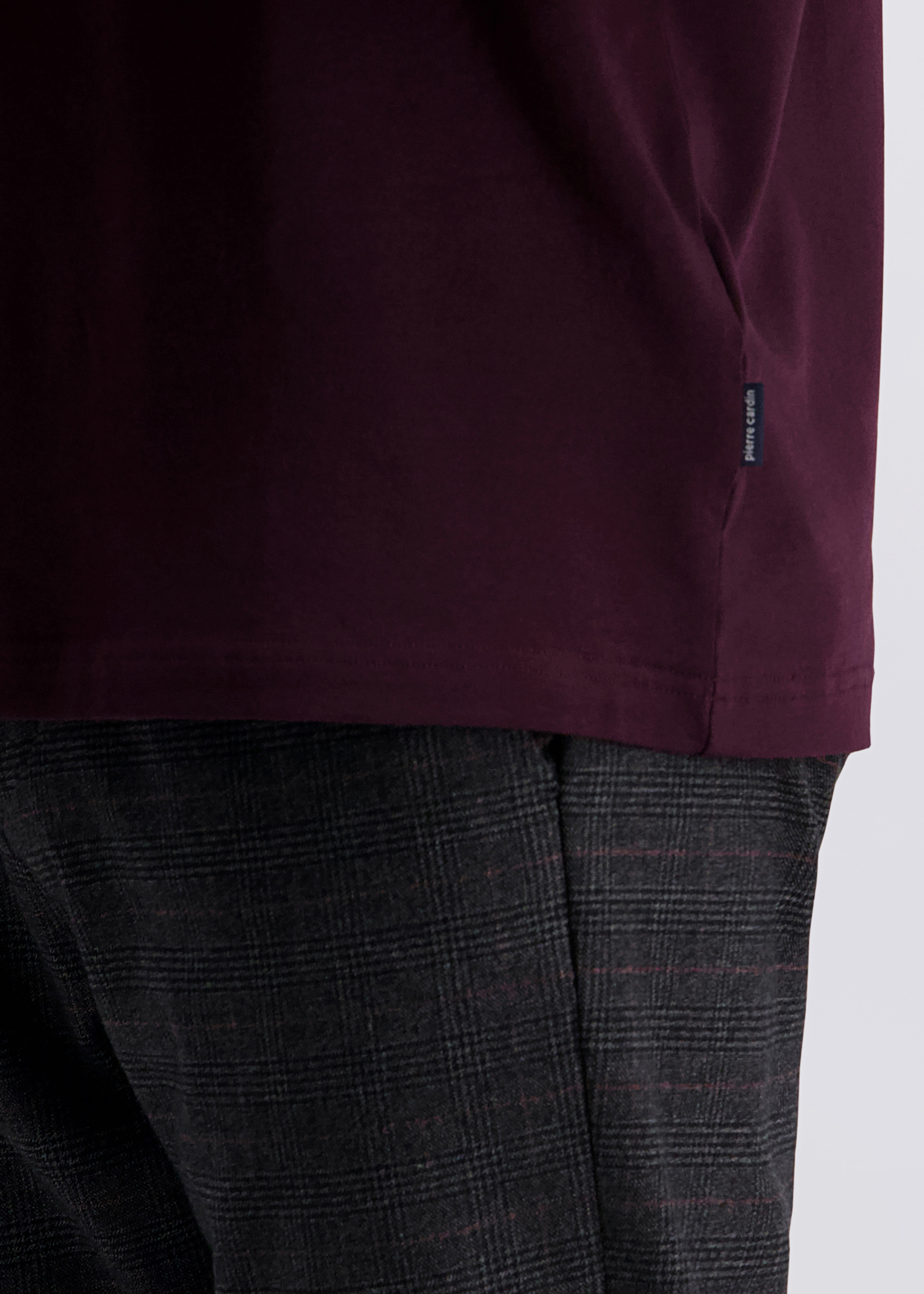 Essential Komfort Langarmshirt, uni, Winetasting Detailansicht 2