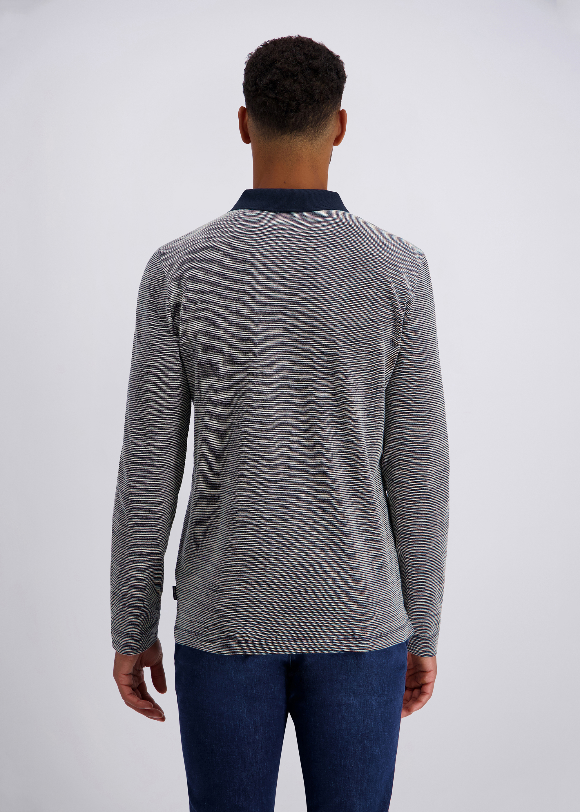 Langarm-Poloshirt in Modern Fit, Salute Detailansicht 1