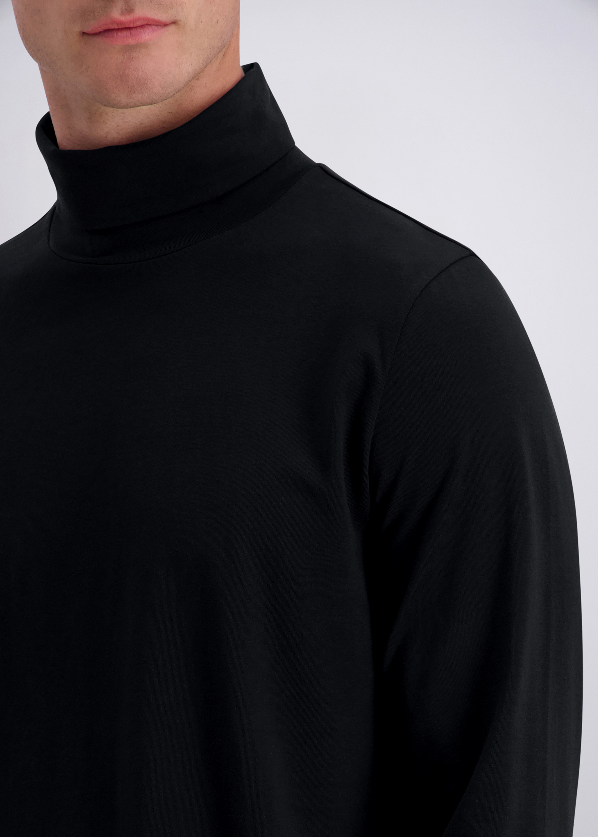 Performance Jersey Basic Langarmshirt, Schwarz Detailansicht 2