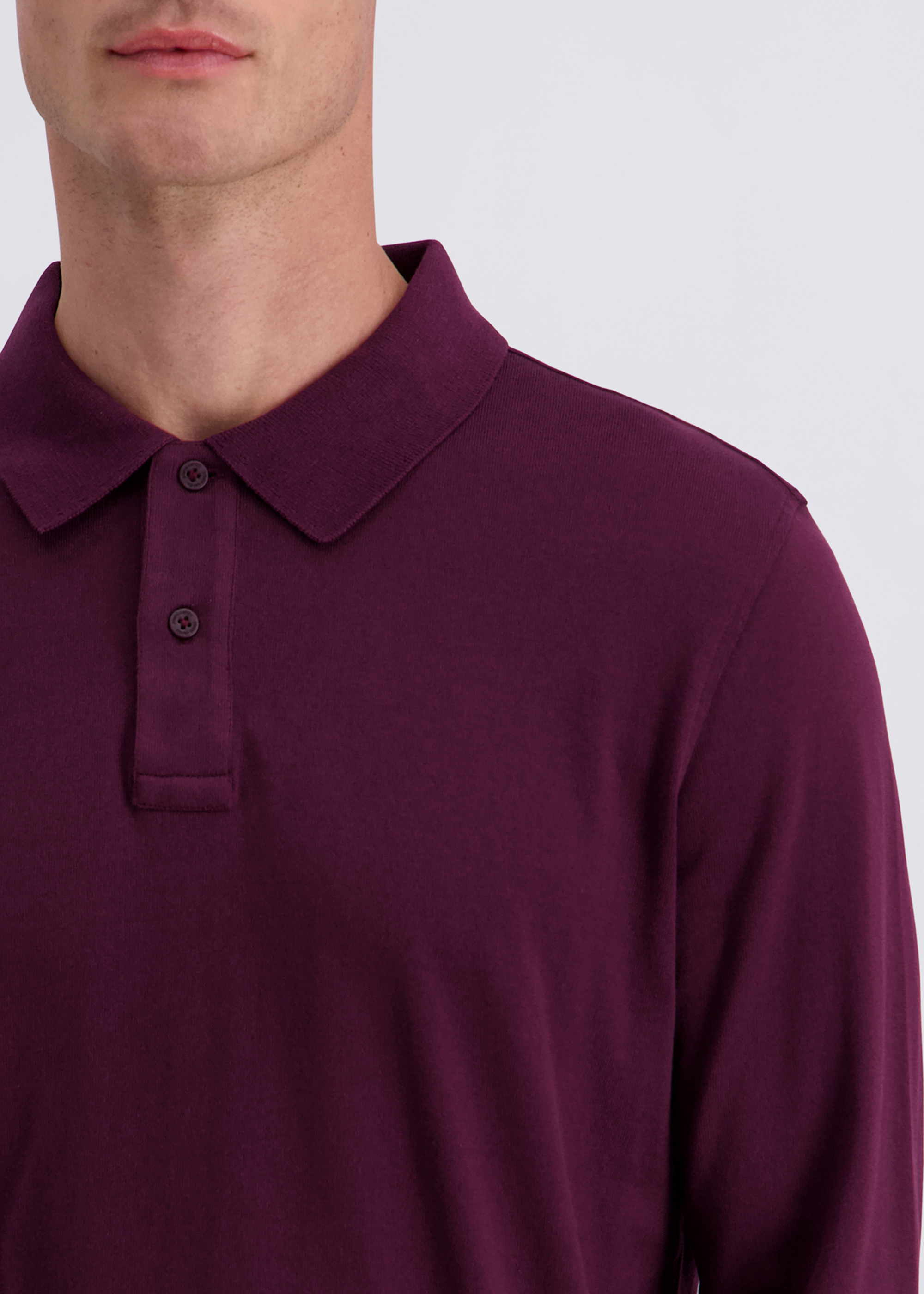 Casual Polo-Langarmshirt, Winetasting Detailansicht 2