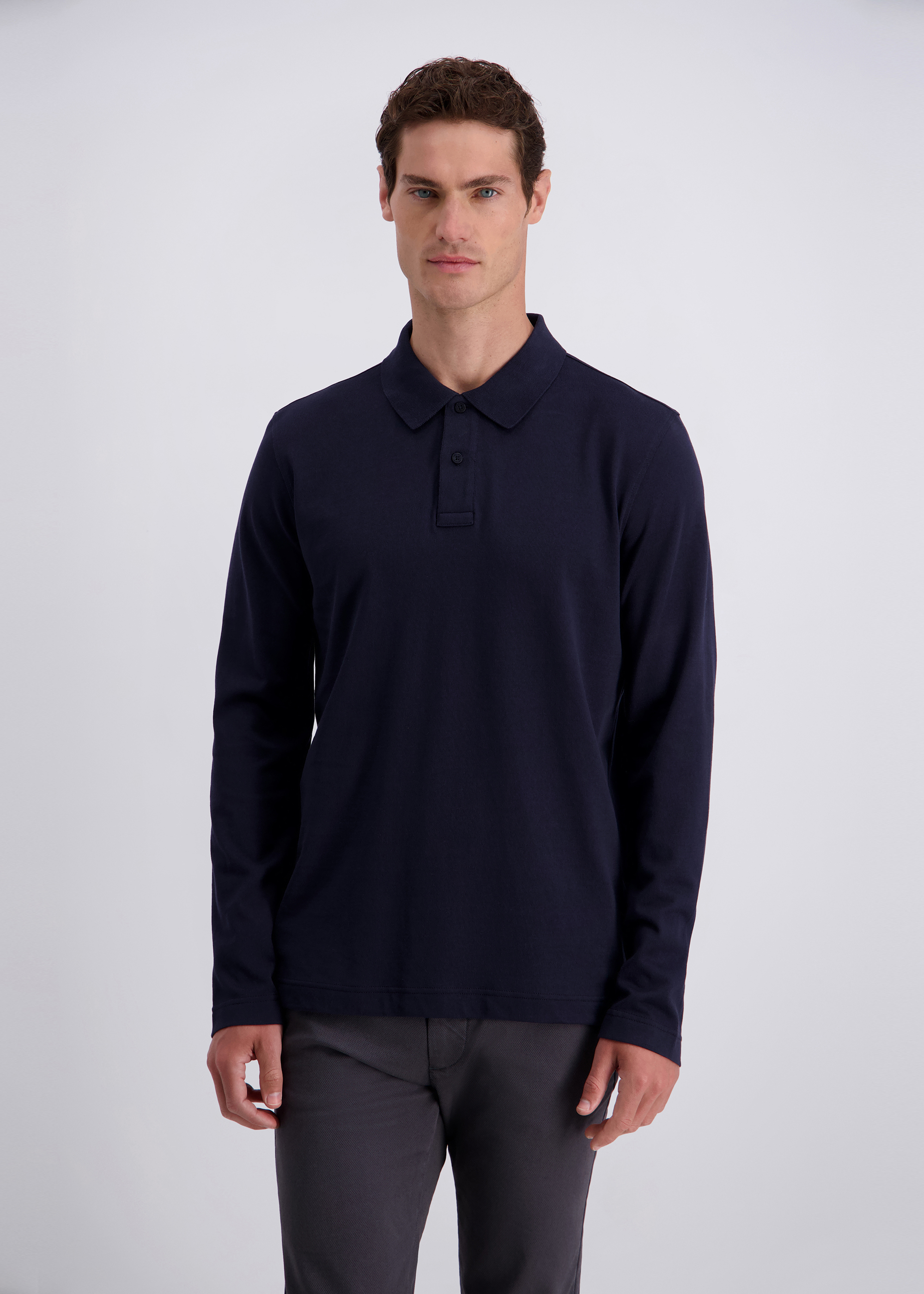 Casual Polo-Langarmshirt, Salute Frontansicht