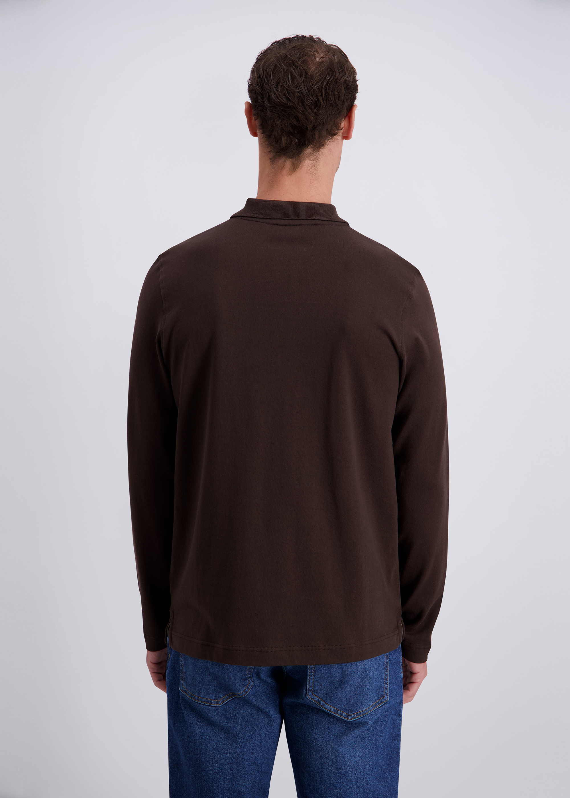 Casual Polo-Langarmshirt, Mole Detailansicht 1