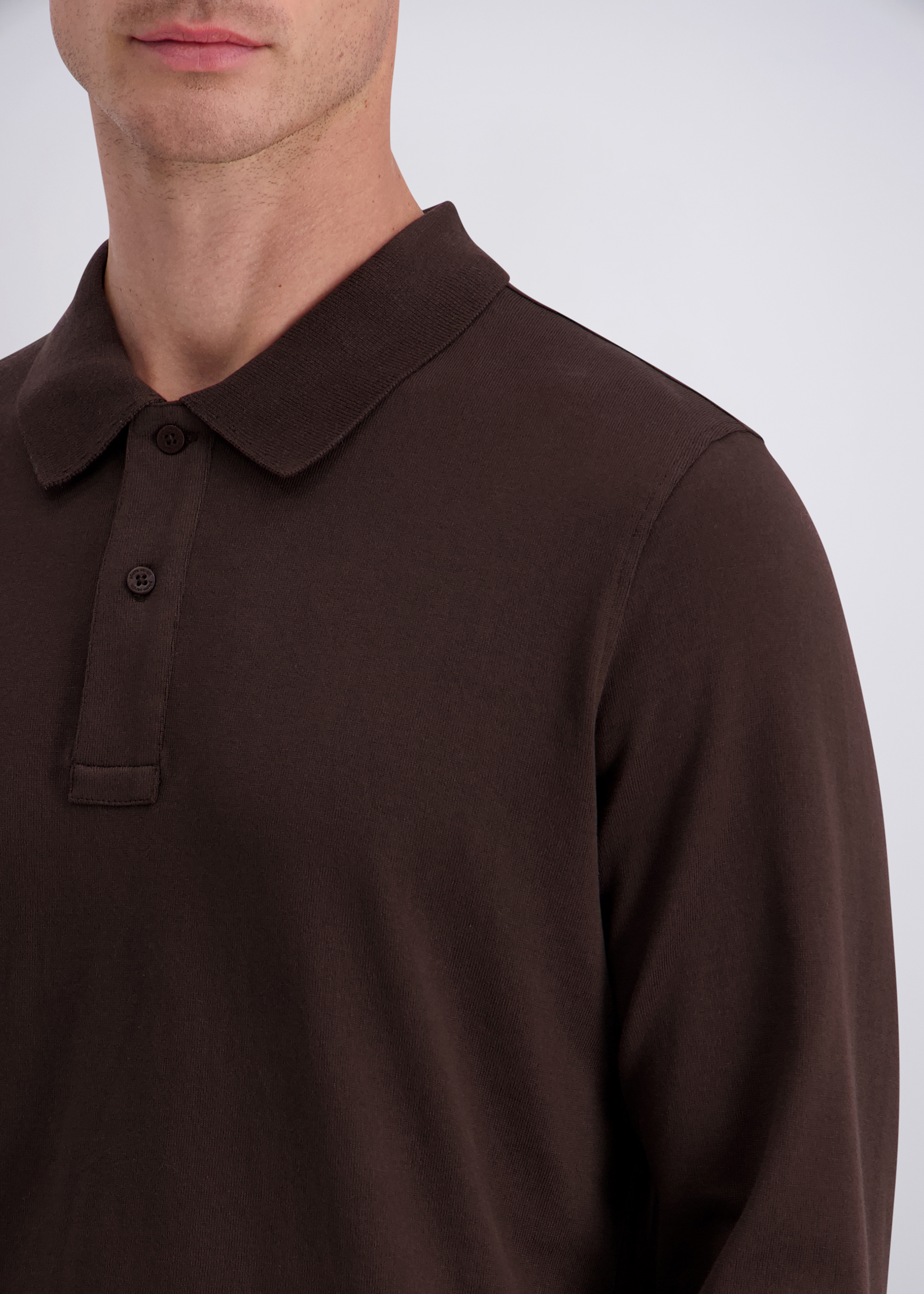 Casual Polo-Langarmshirt, Mole Detailansicht 2